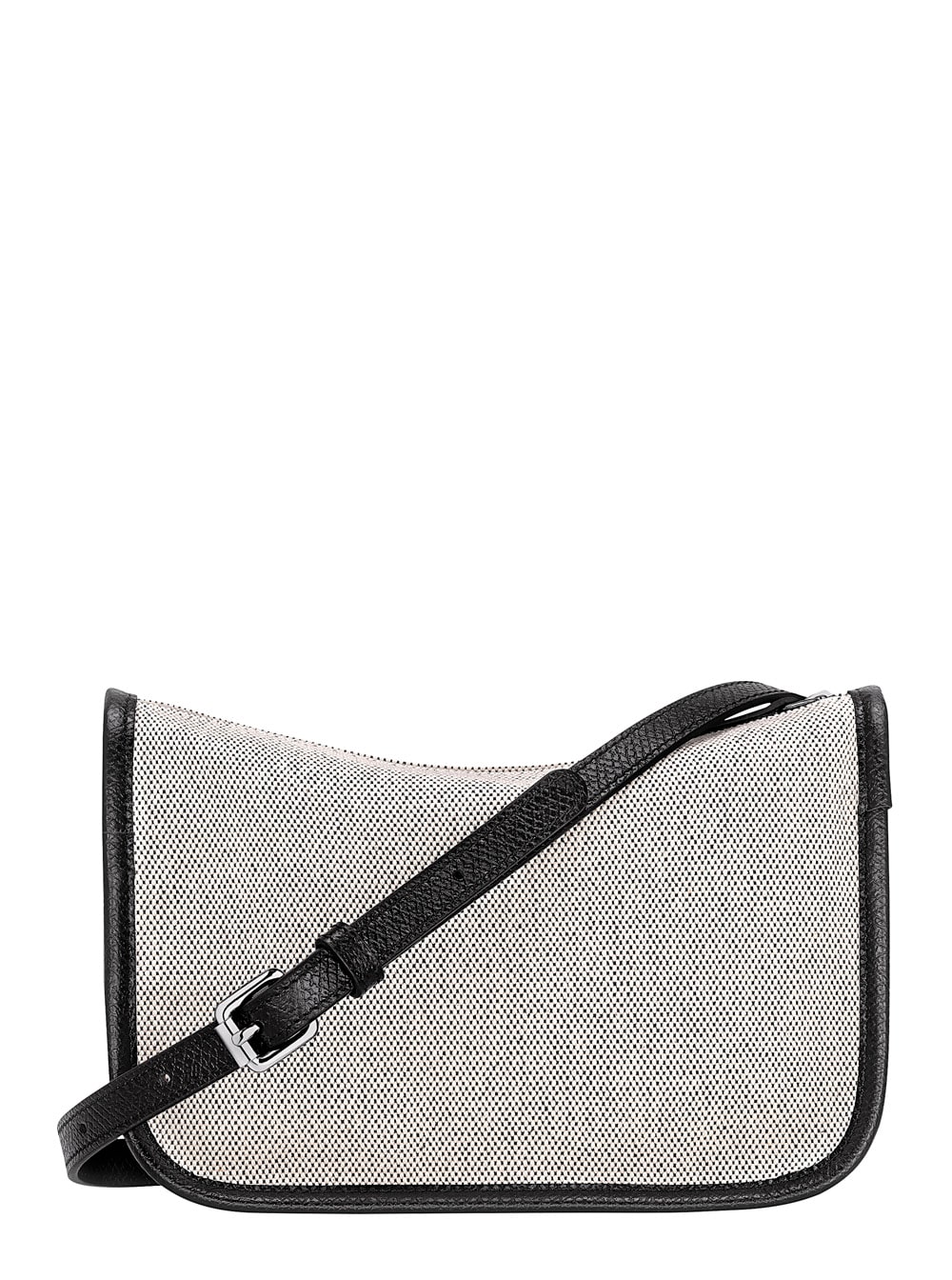Longchamp essential White Crossbody Bag With Logo Lettering On The Front And Adjustable And Removable Shoulder Strap In Cotton Woman