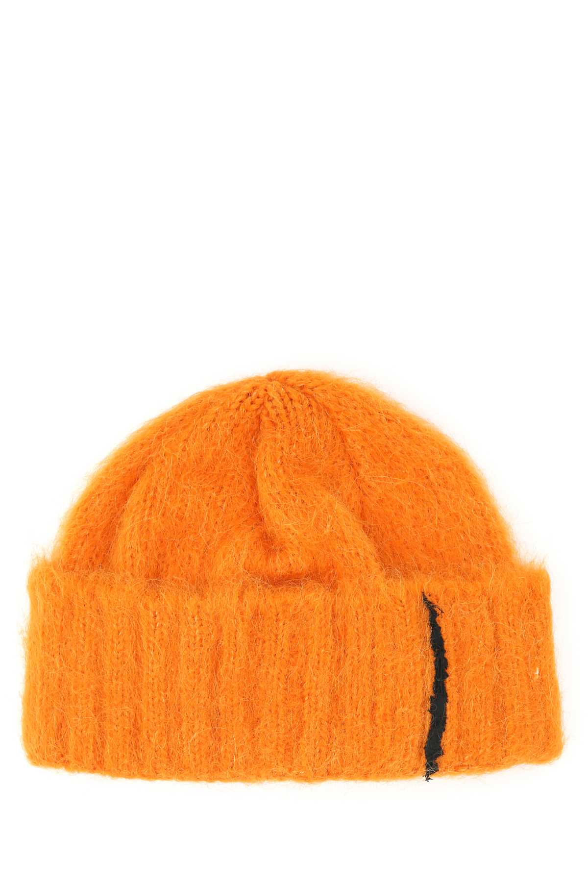 Ader Error Orange Alpaca Blend Rivington Beanie Hat
