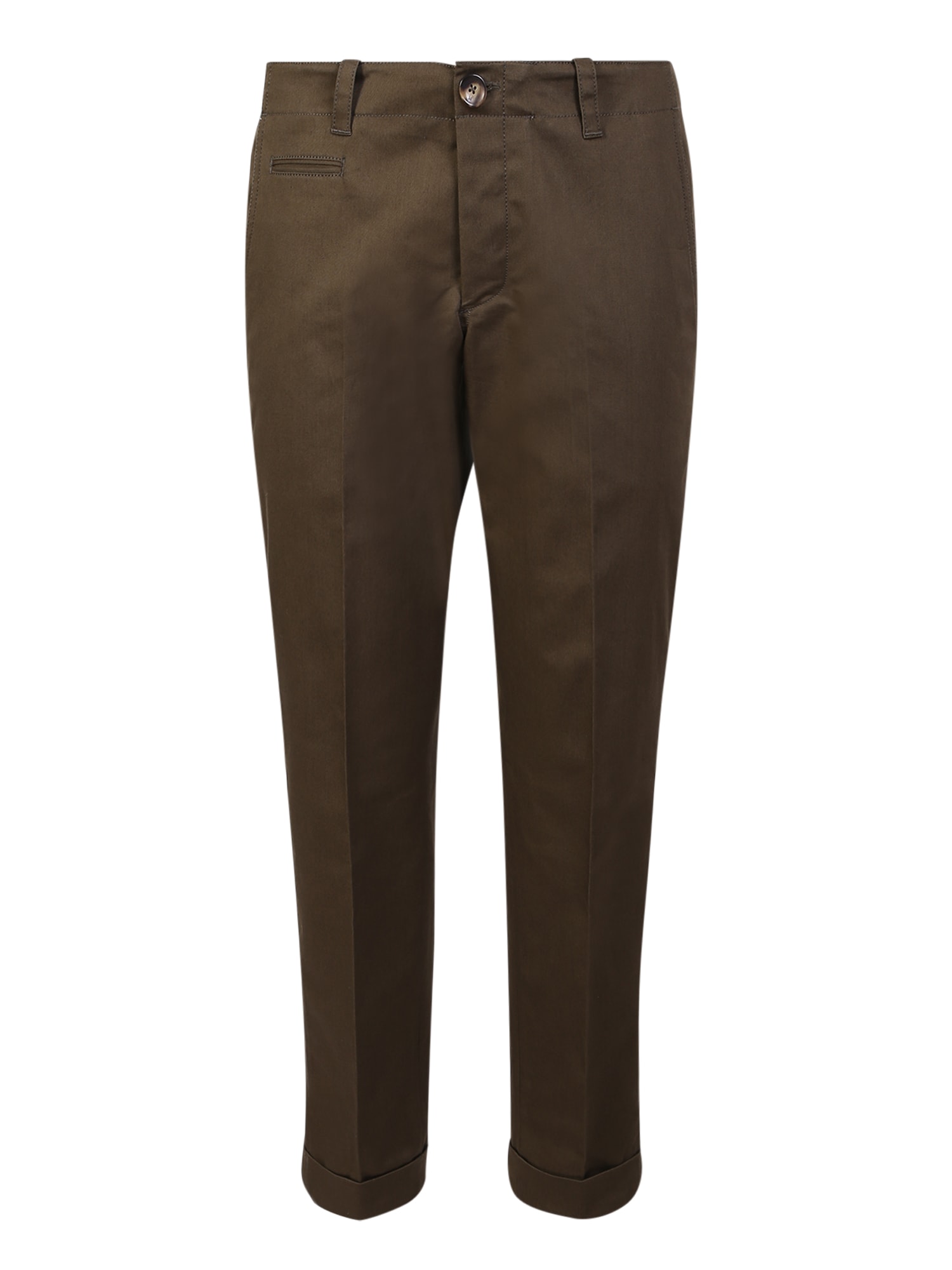 PT Torino Green Buckle Detail Trousers