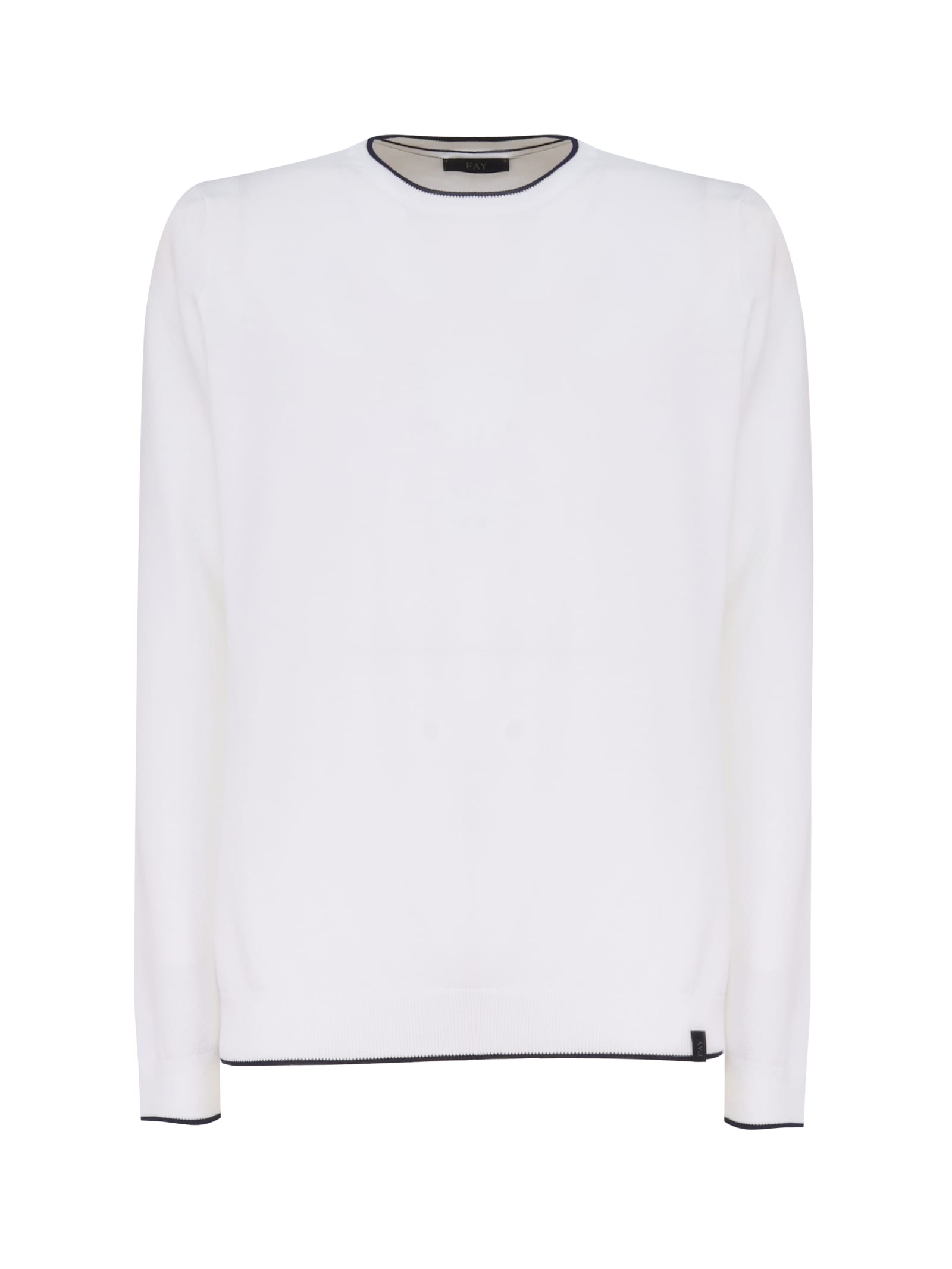 Fay Cotton Sweater With Round Neck