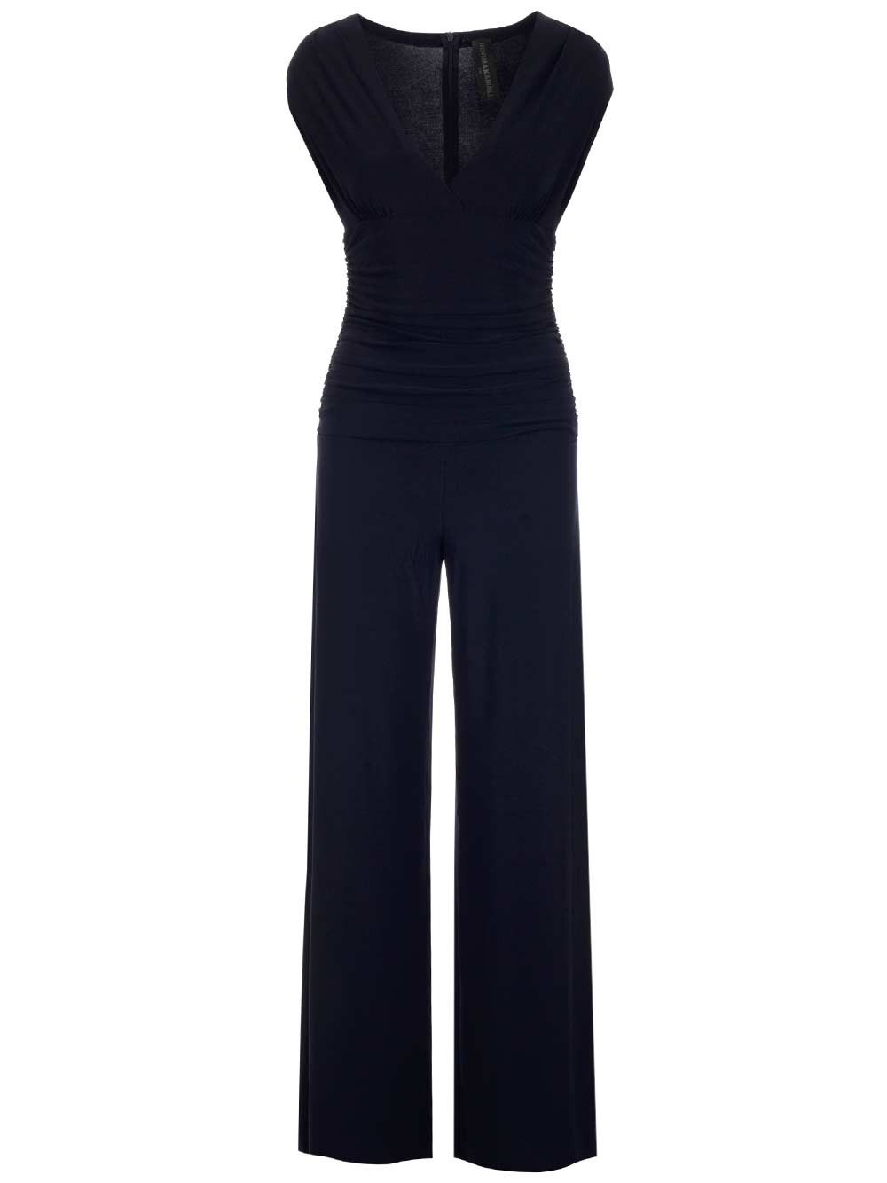 Norma Kamali Draped Straight-leg Jumpsuit