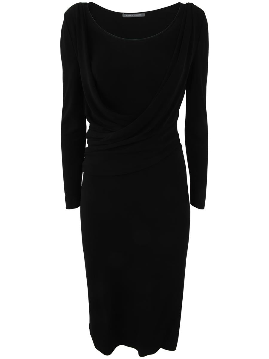 Alberta Ferretti 长袖V领中长款连衣裙 服装