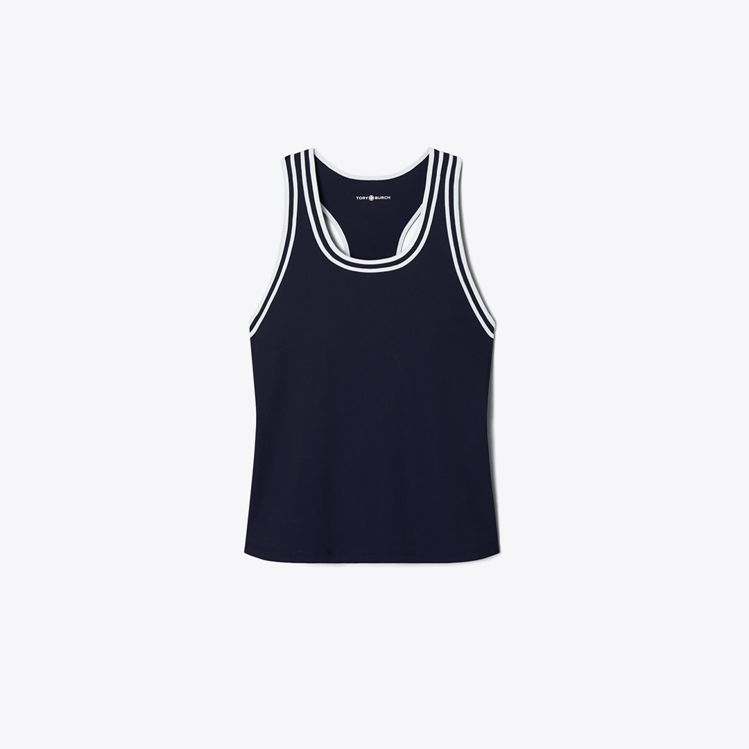 Tory Burch Performance Jersey Racerback Tennis Tank