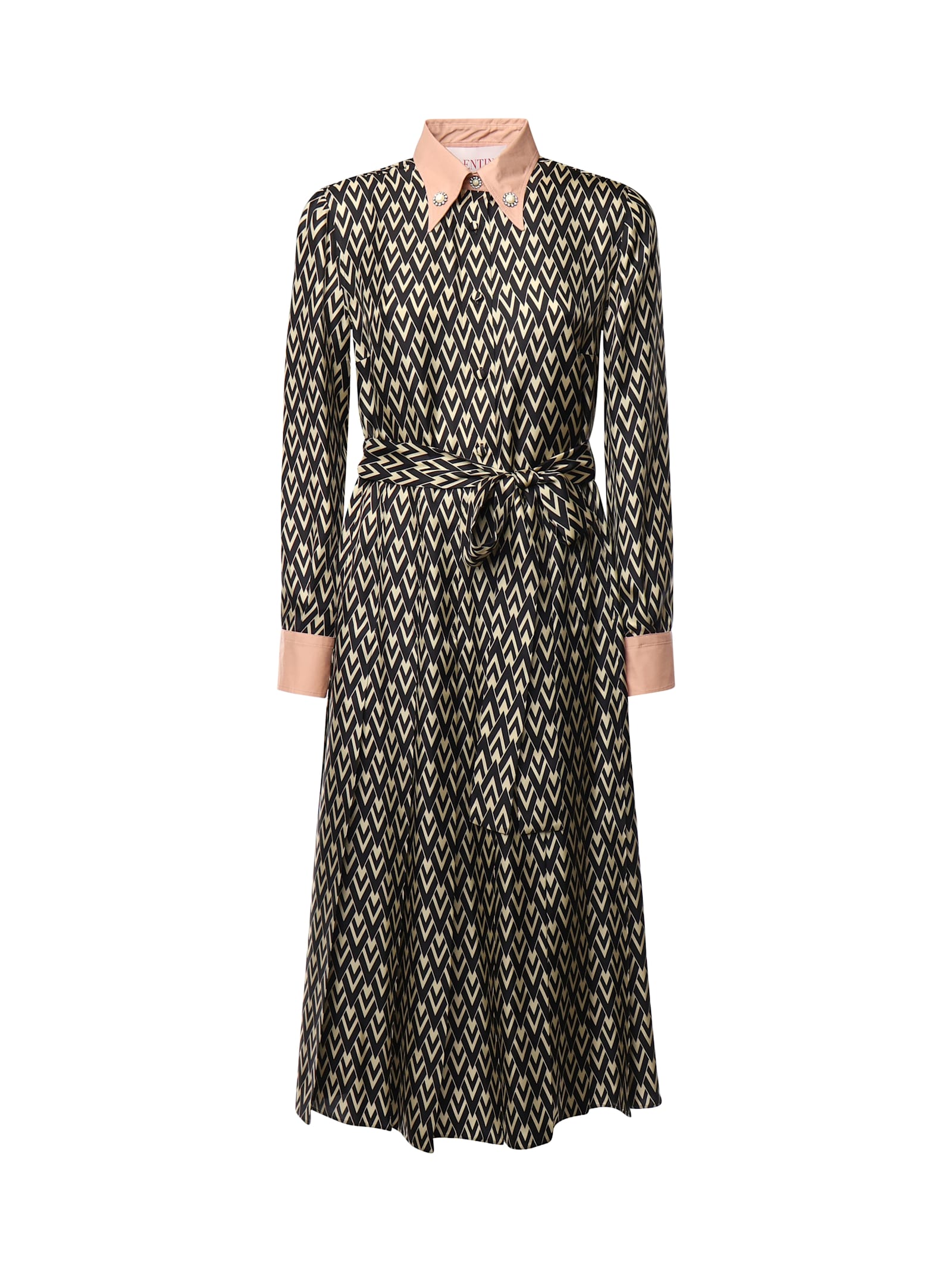 Valentino toute La V Twill Midi Dress