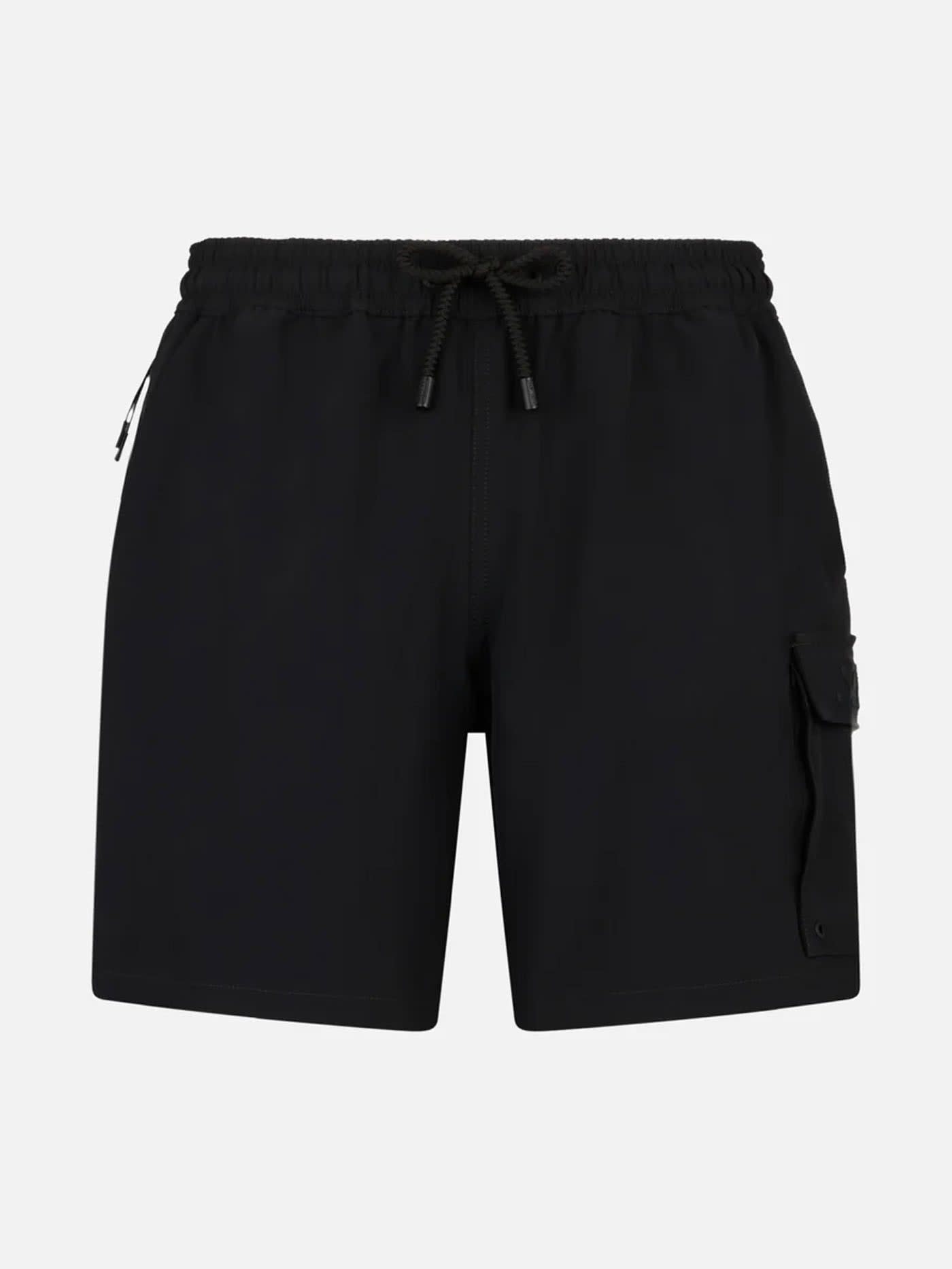 MC2 Saint Barth Man Comfort And Stretch Black Swim Shorts
