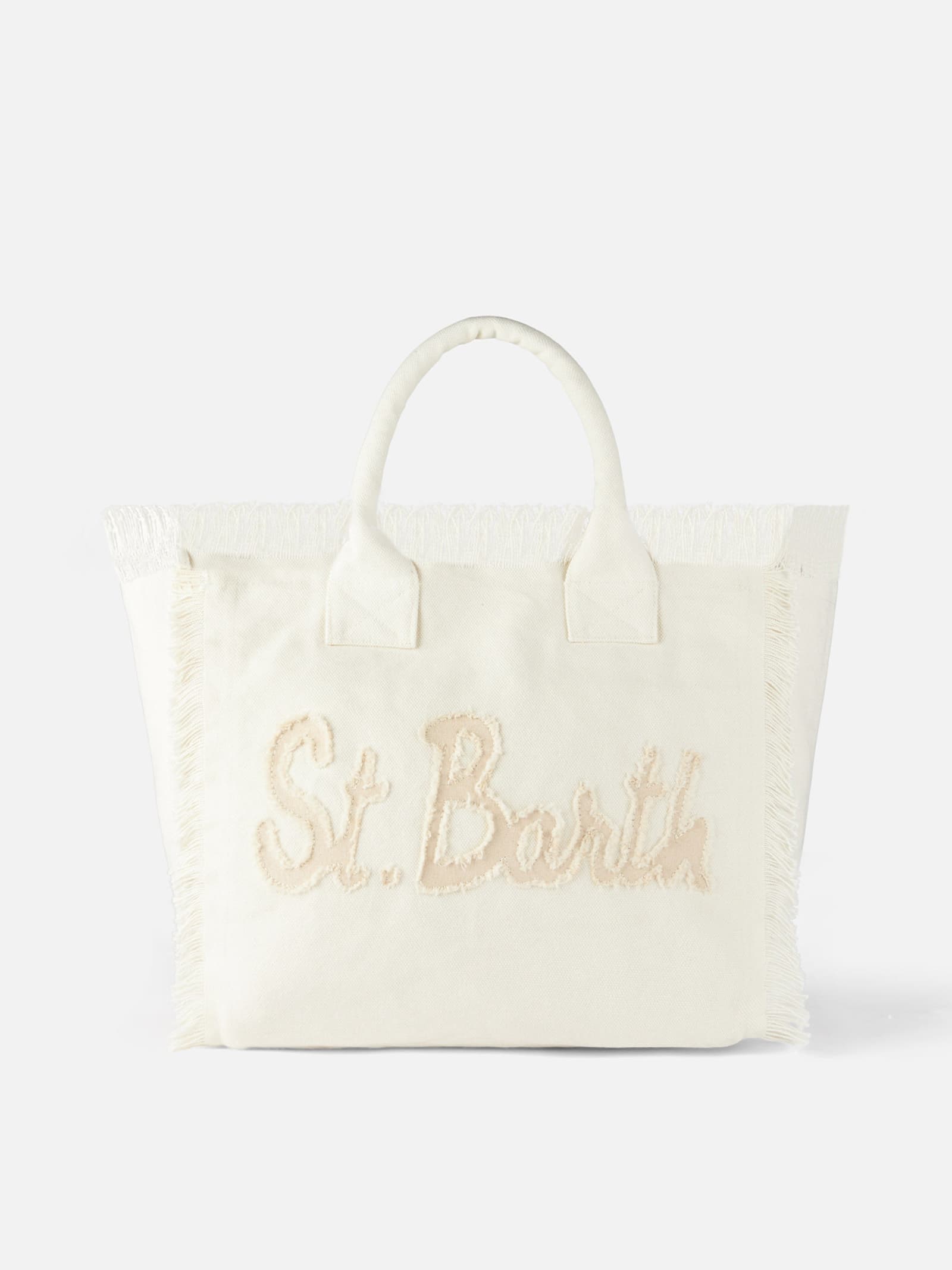 MC2 Saint Barth Vanity Canvas Shoulder Bag With St. Barth Patch