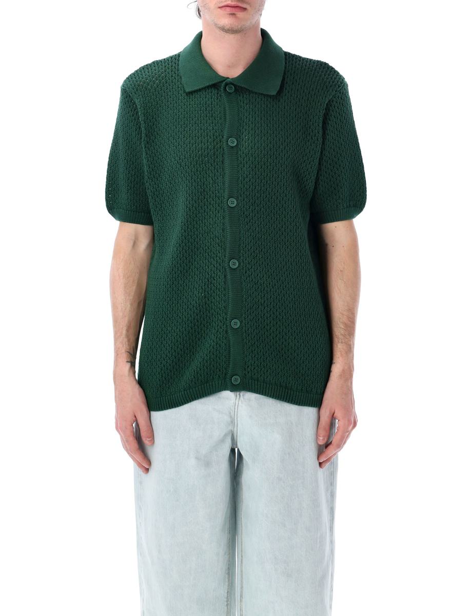 Arte Crochet Knit Button Shirt