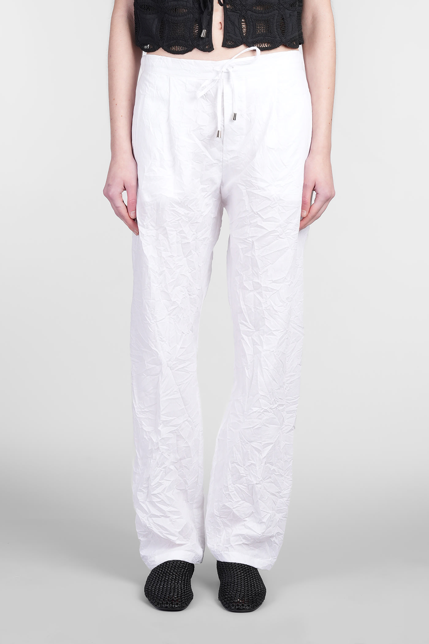 Holy Caftan Pablo Pants In White Cotton