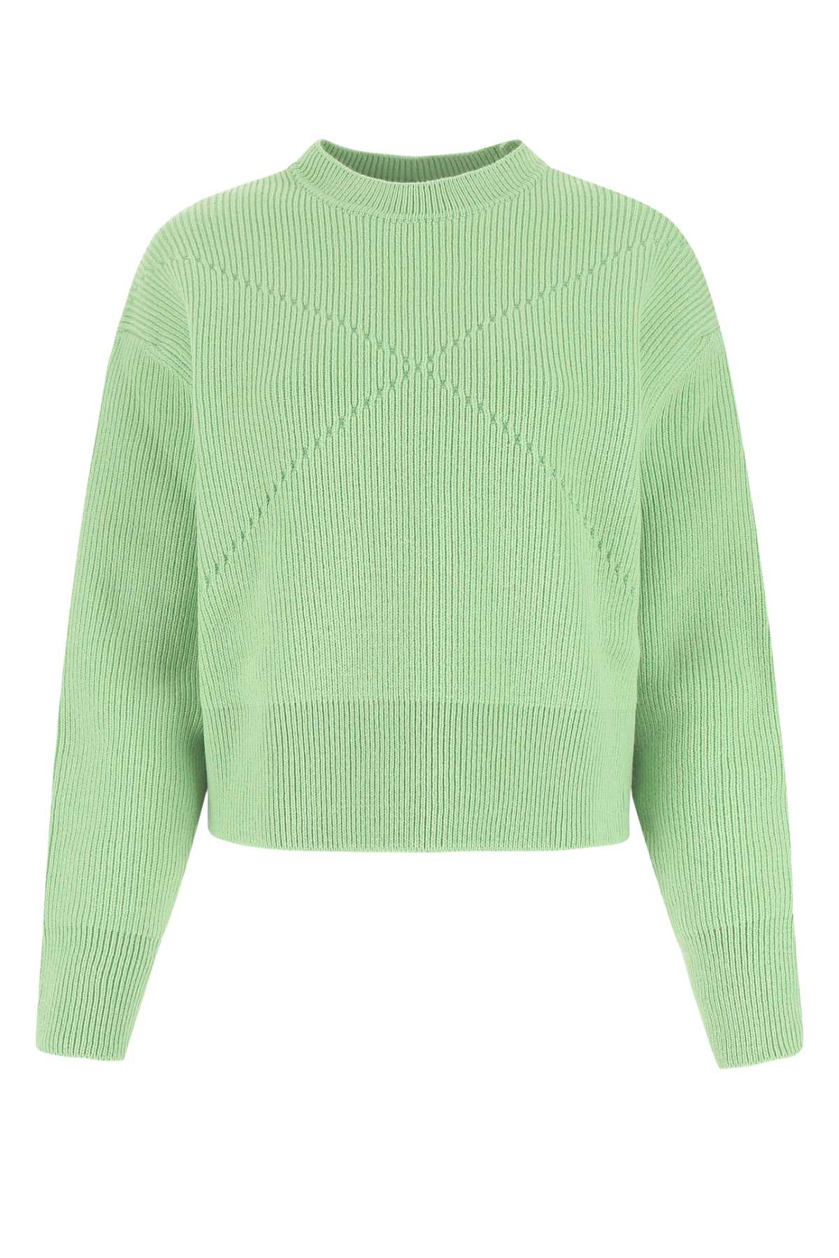Bottega Veneta 粉绿色弹力羊绒混纺针织衫