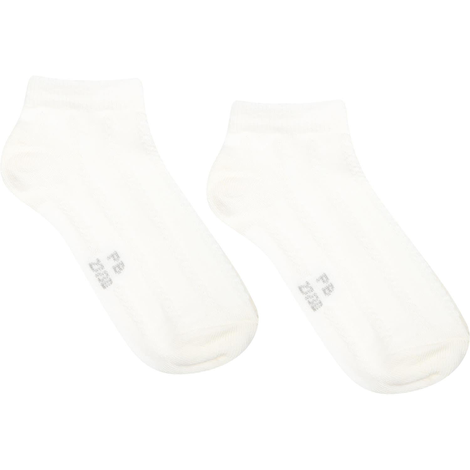 Petit Bateau White Socks Set For Girl With Logo