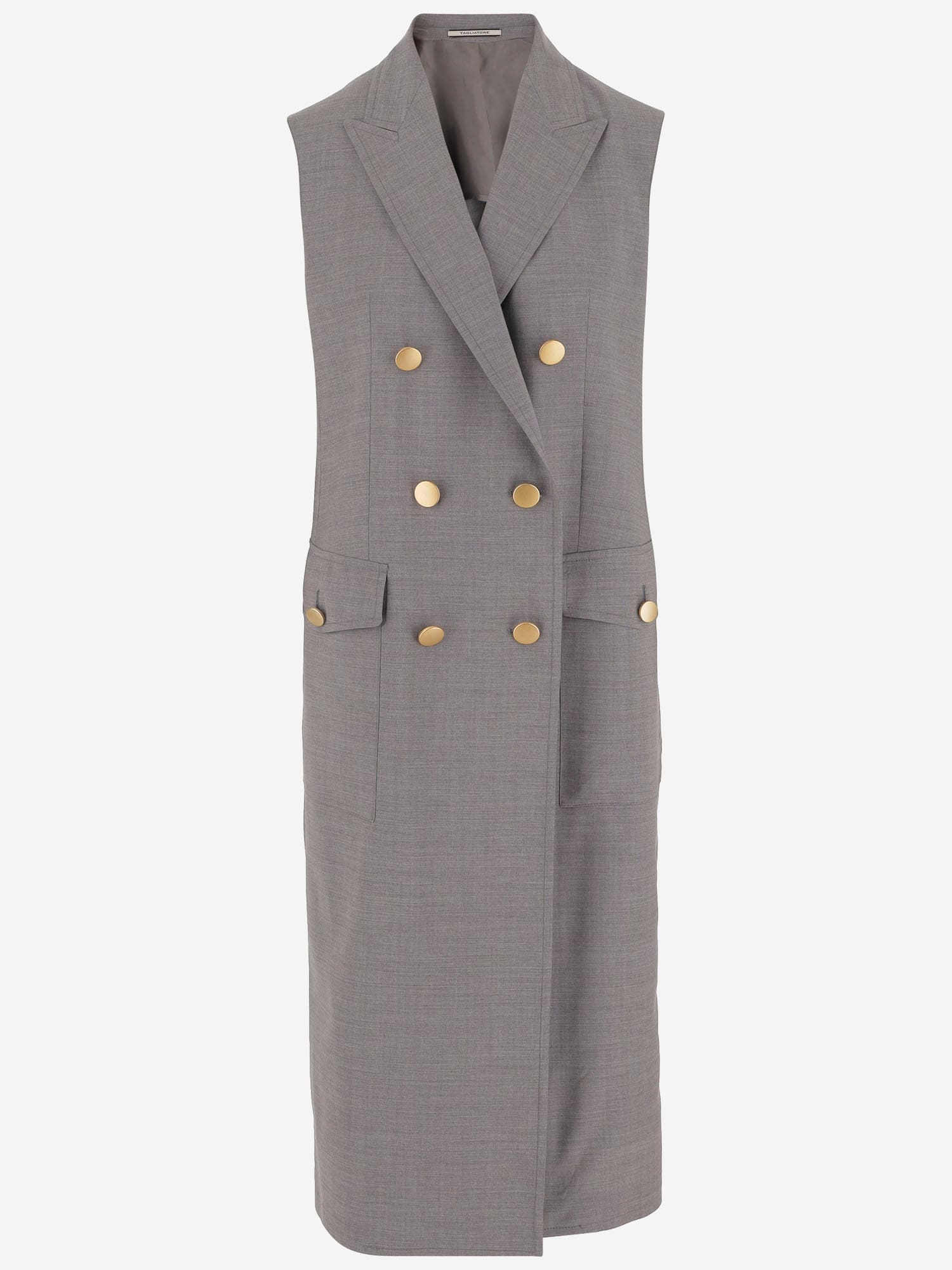 Tagliatore Sleeveless Double-breasted Coat