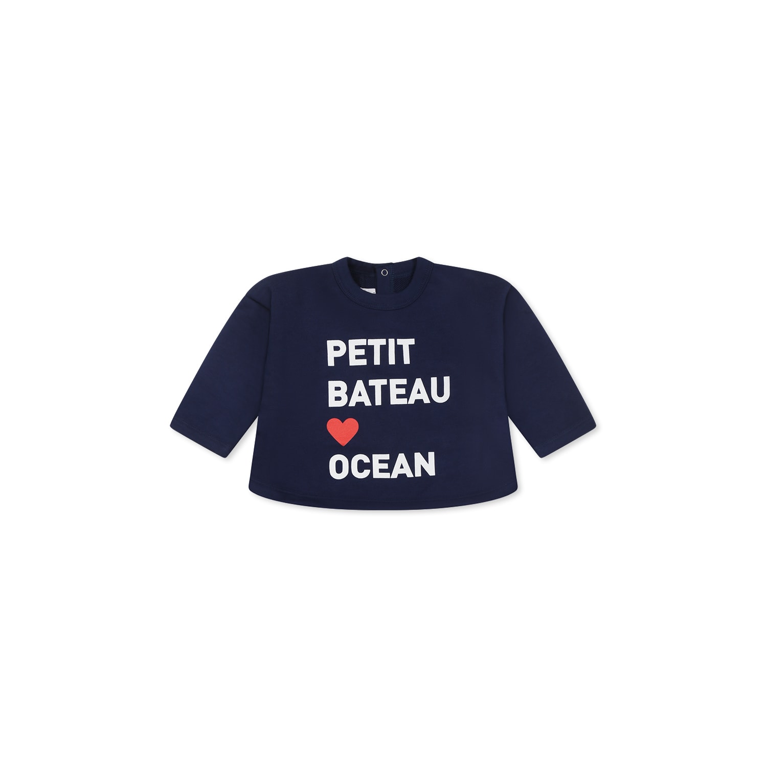 Petit Bateau Blue Sweatshirt For Babykids With Logo