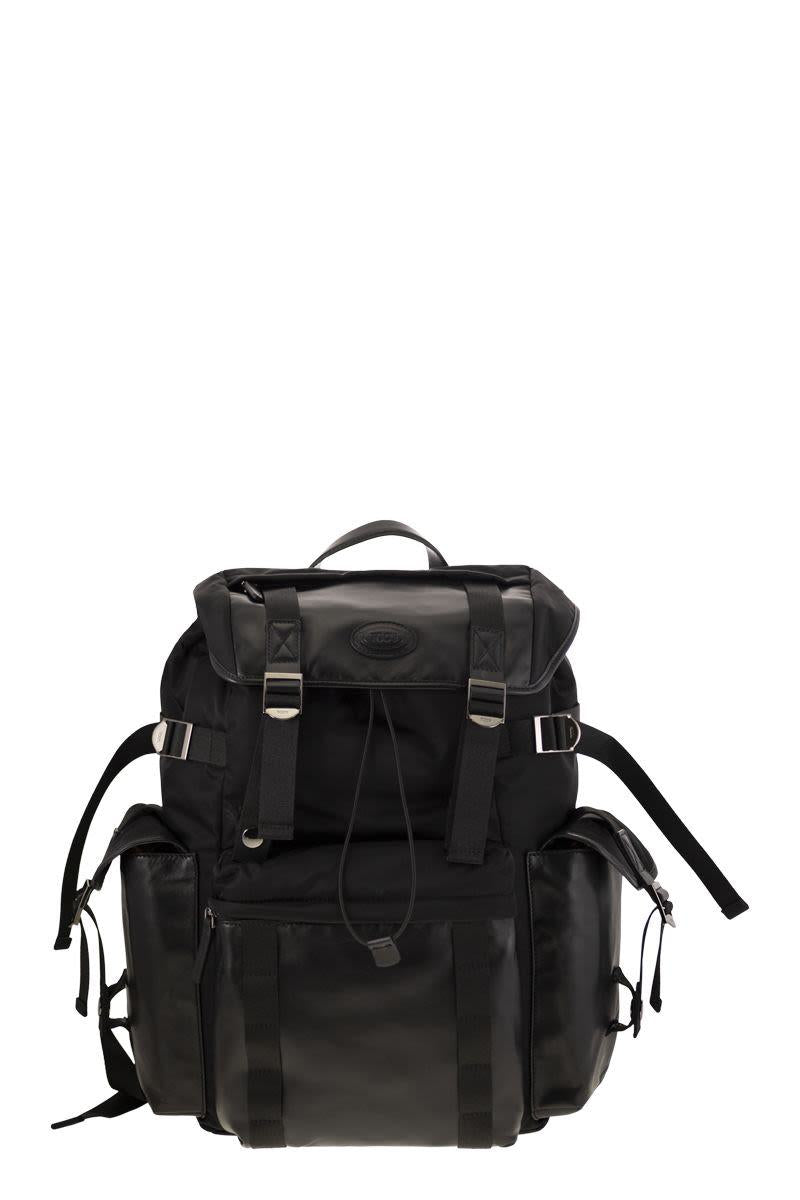 Tod'S Fabric And Leather Medium Backpack
