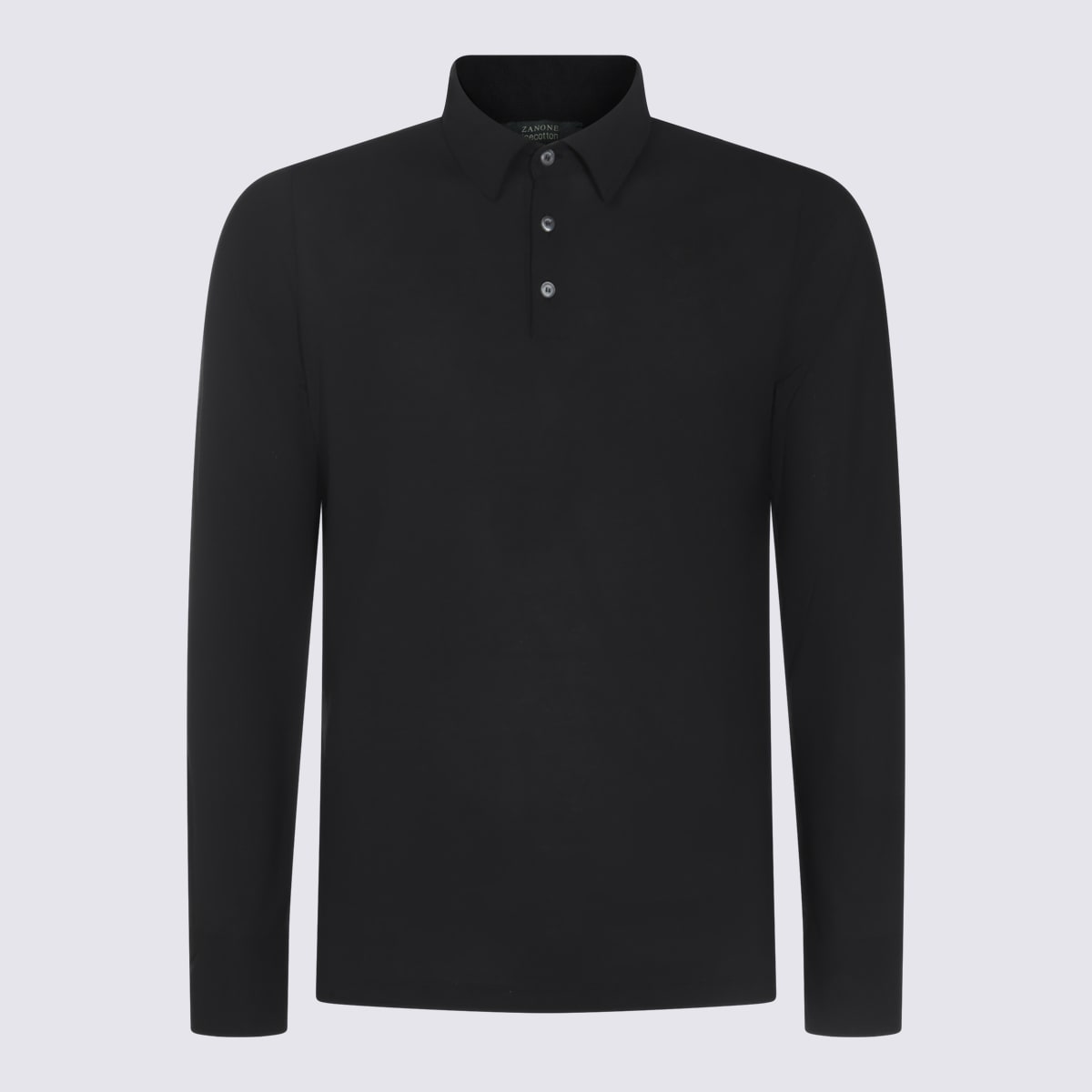 Zanone Black Cotton Top