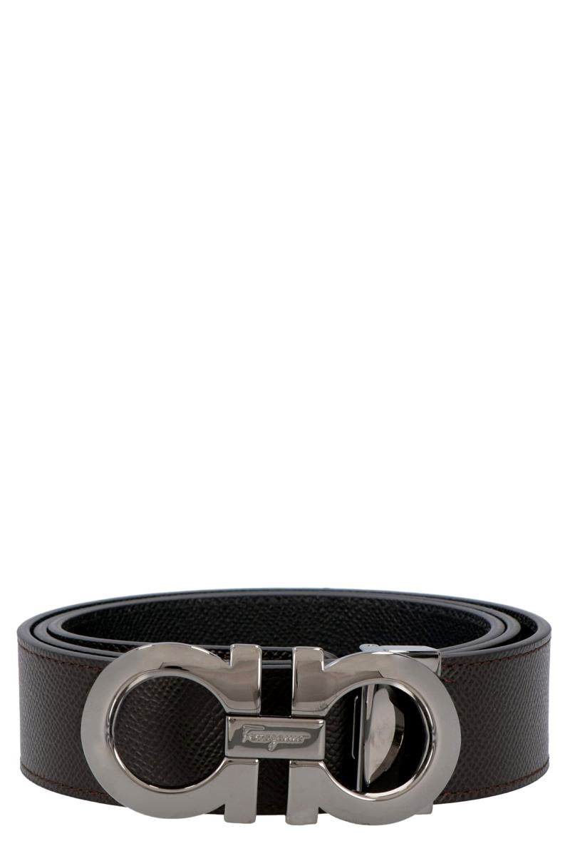 Salvatore Ferragamo Gancini Reversible Leather Belt