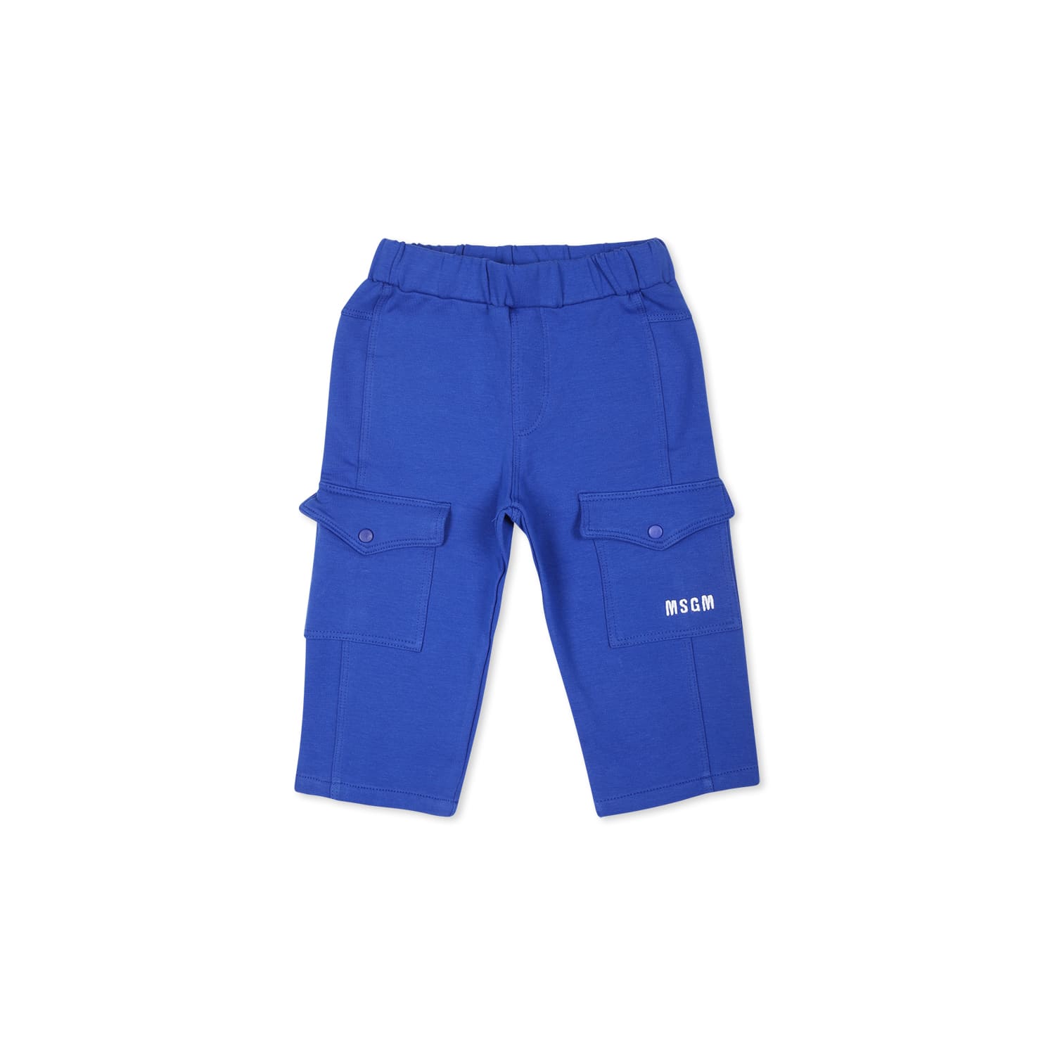 MSGM Royal Blue Cargo Pants For Baby Boy