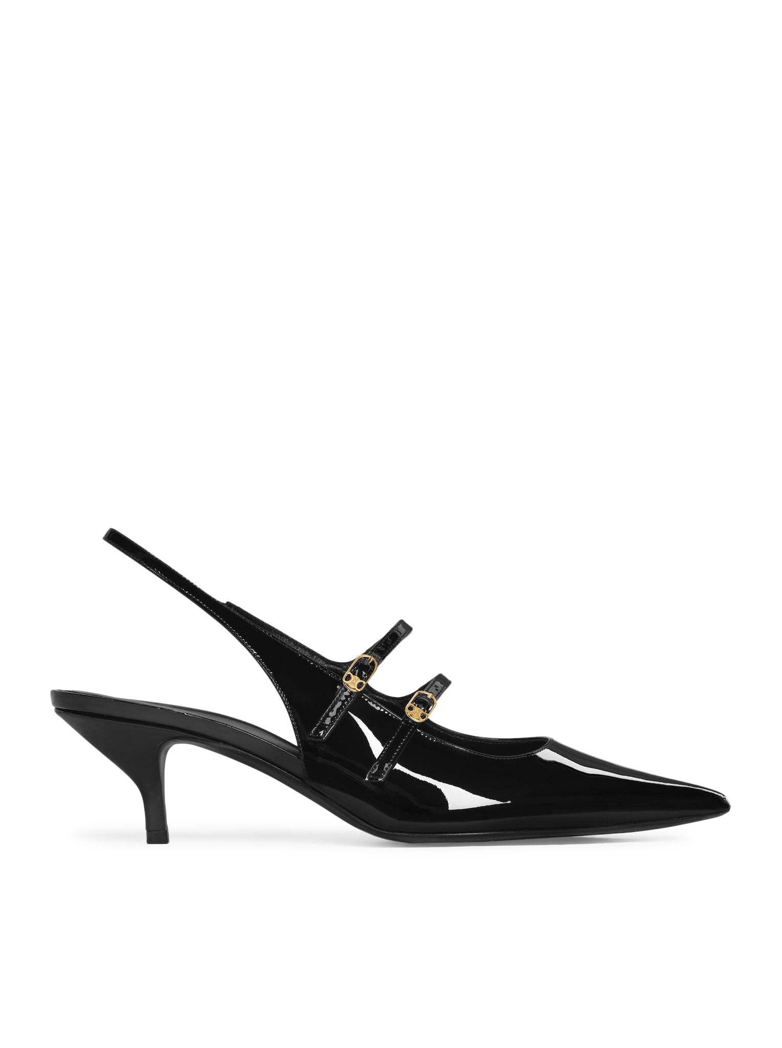Celine 女款 Judy 双带漆皮小牛皮后空玛丽珍鞋