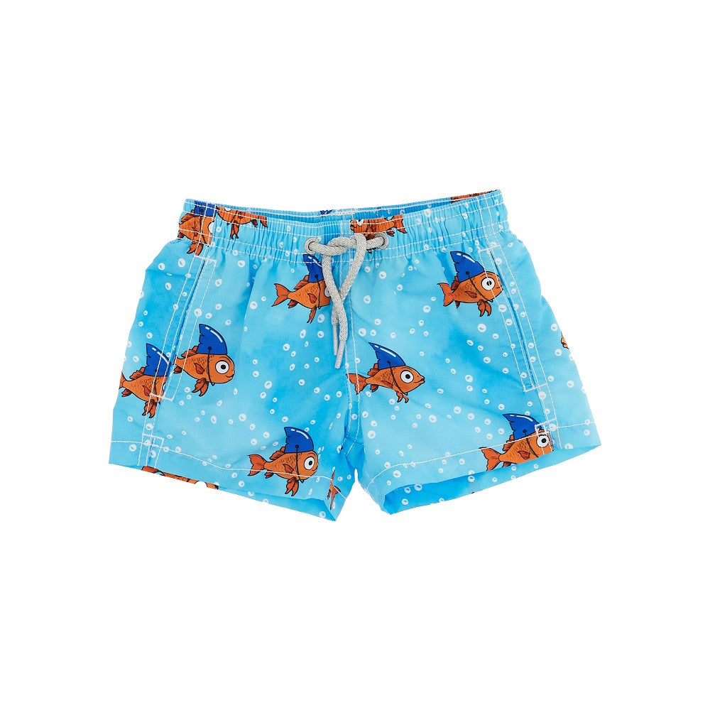 SAINT BARTH Printed 'Jean' swimshorts Kids