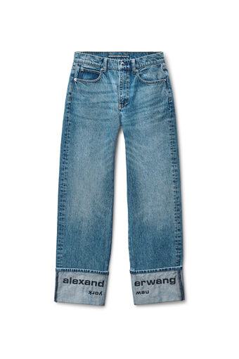 Alexander Wang Mid Rise Straight Jeans With Logo