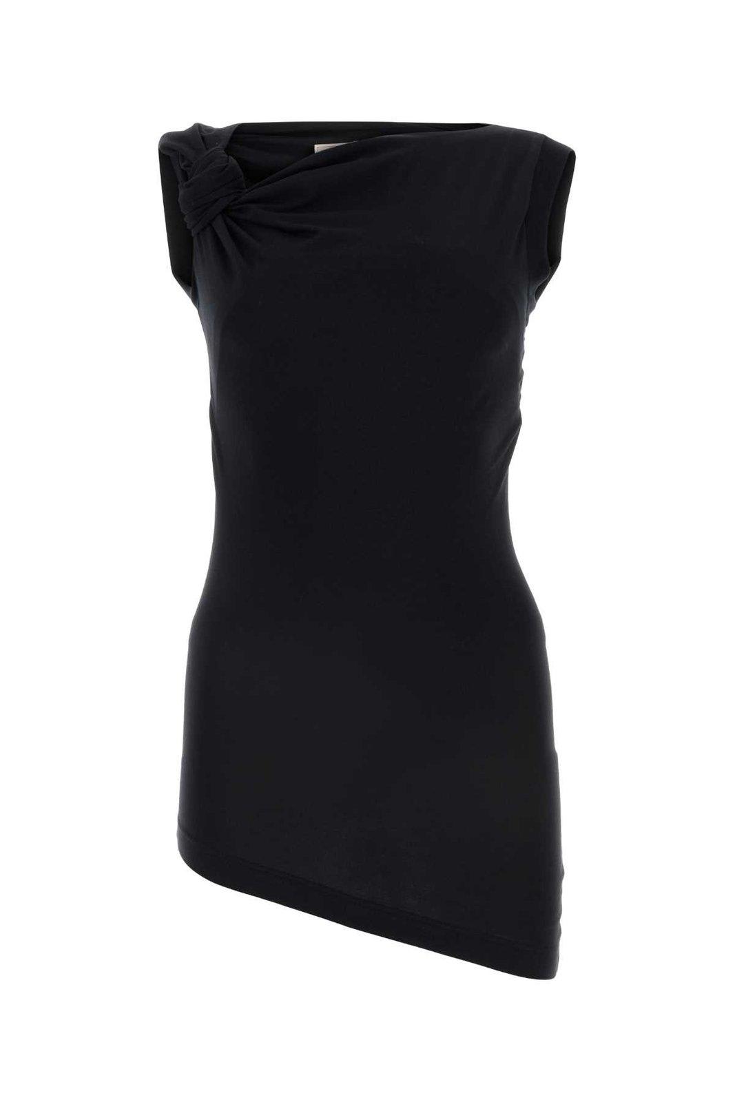 Alexander McQueen Knot-detailed Asymmetric-hem Top