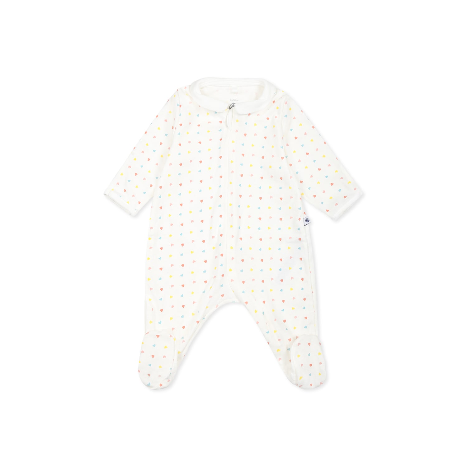 Petit Bateau Ivory Romper For Babykids With Hearts