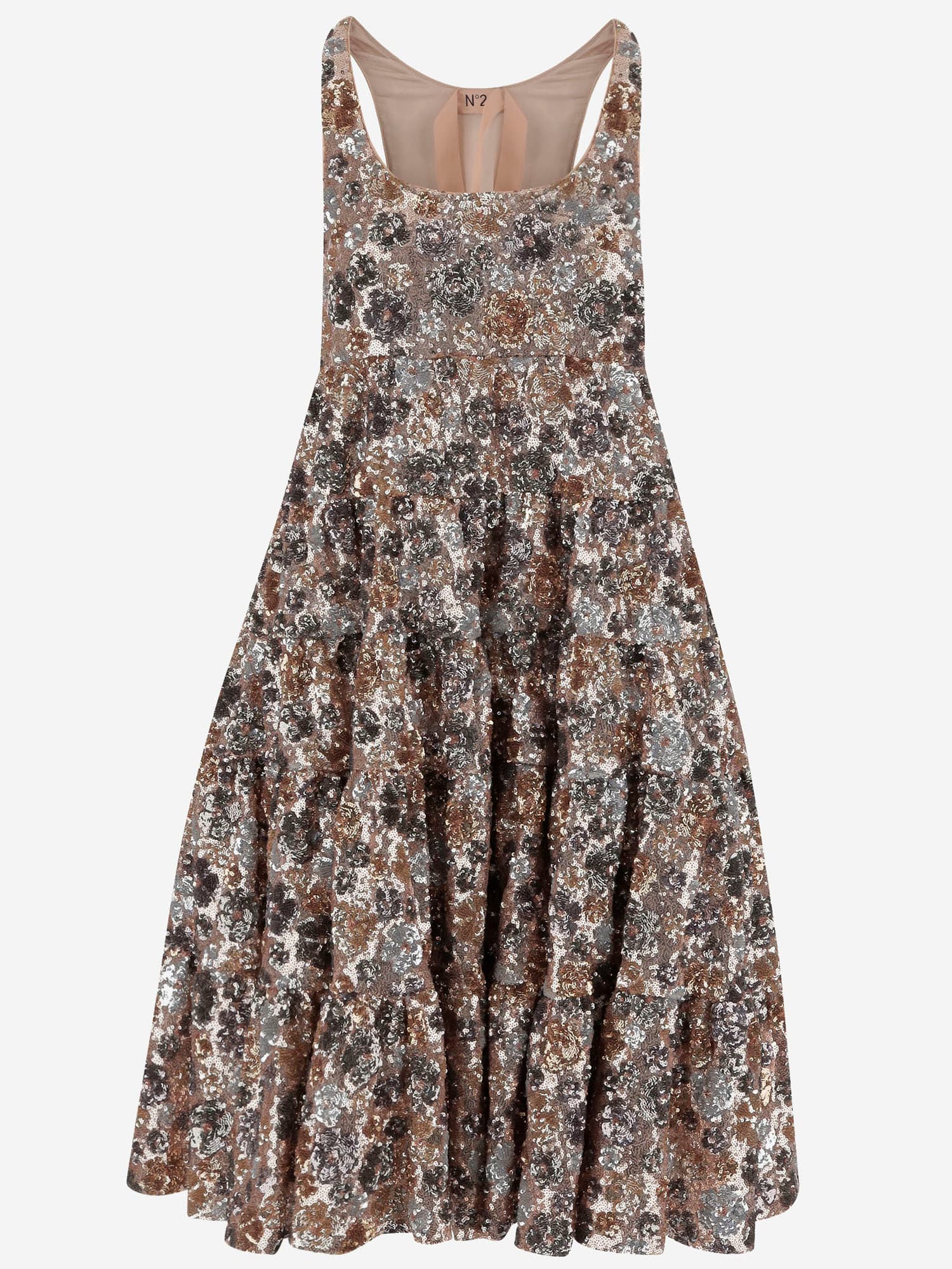 N.21 Dress With Floral Paillettes Pattern