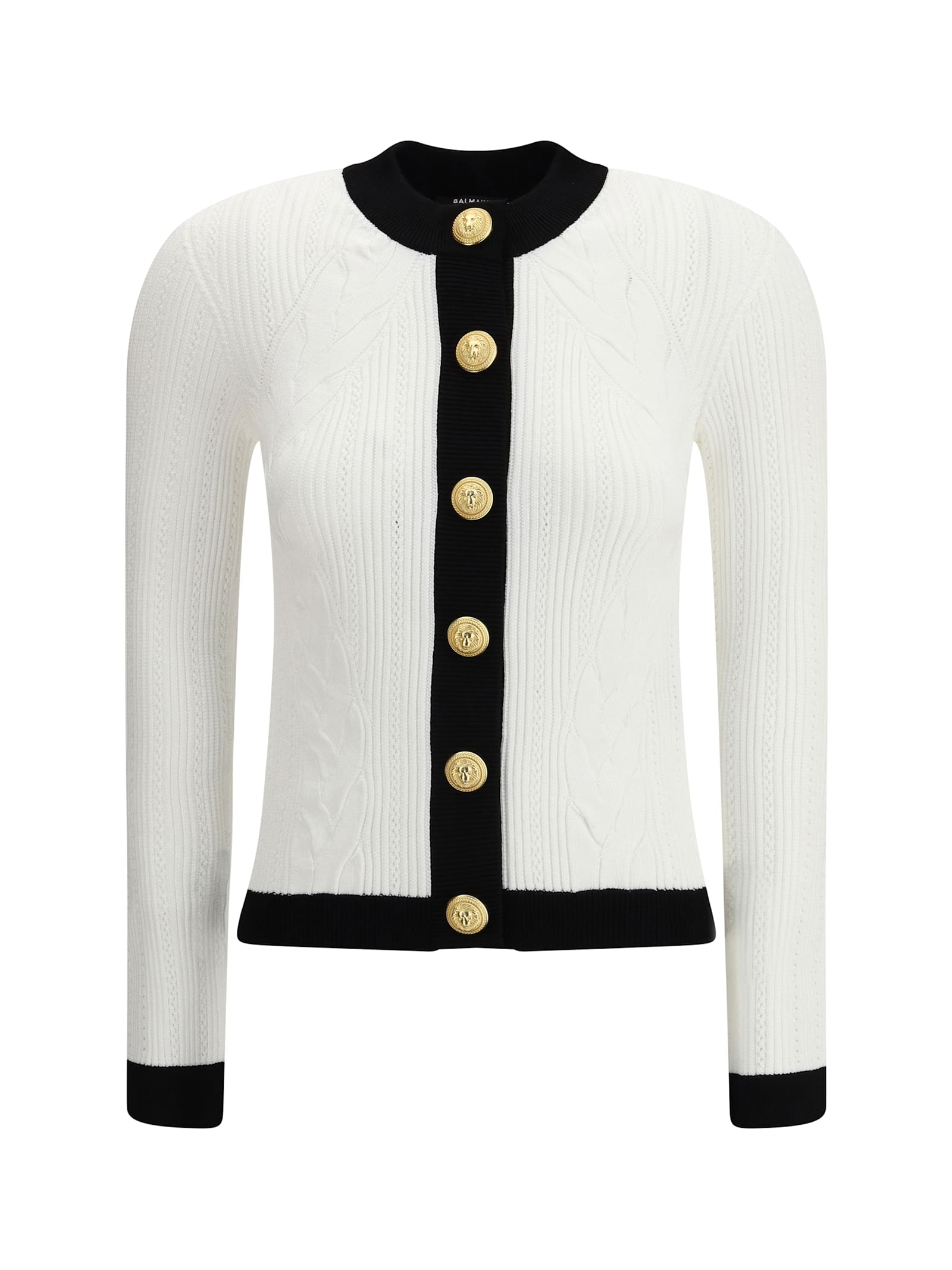 Balmain Contrast Trim Cardigan