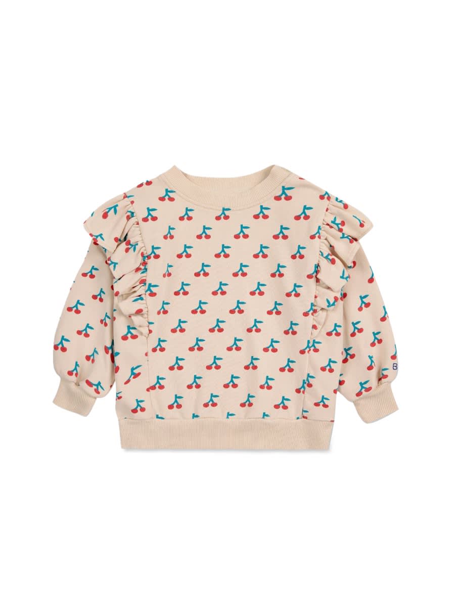Bobo Choses Baby Cherry All Over Ruffle Sweatshirt