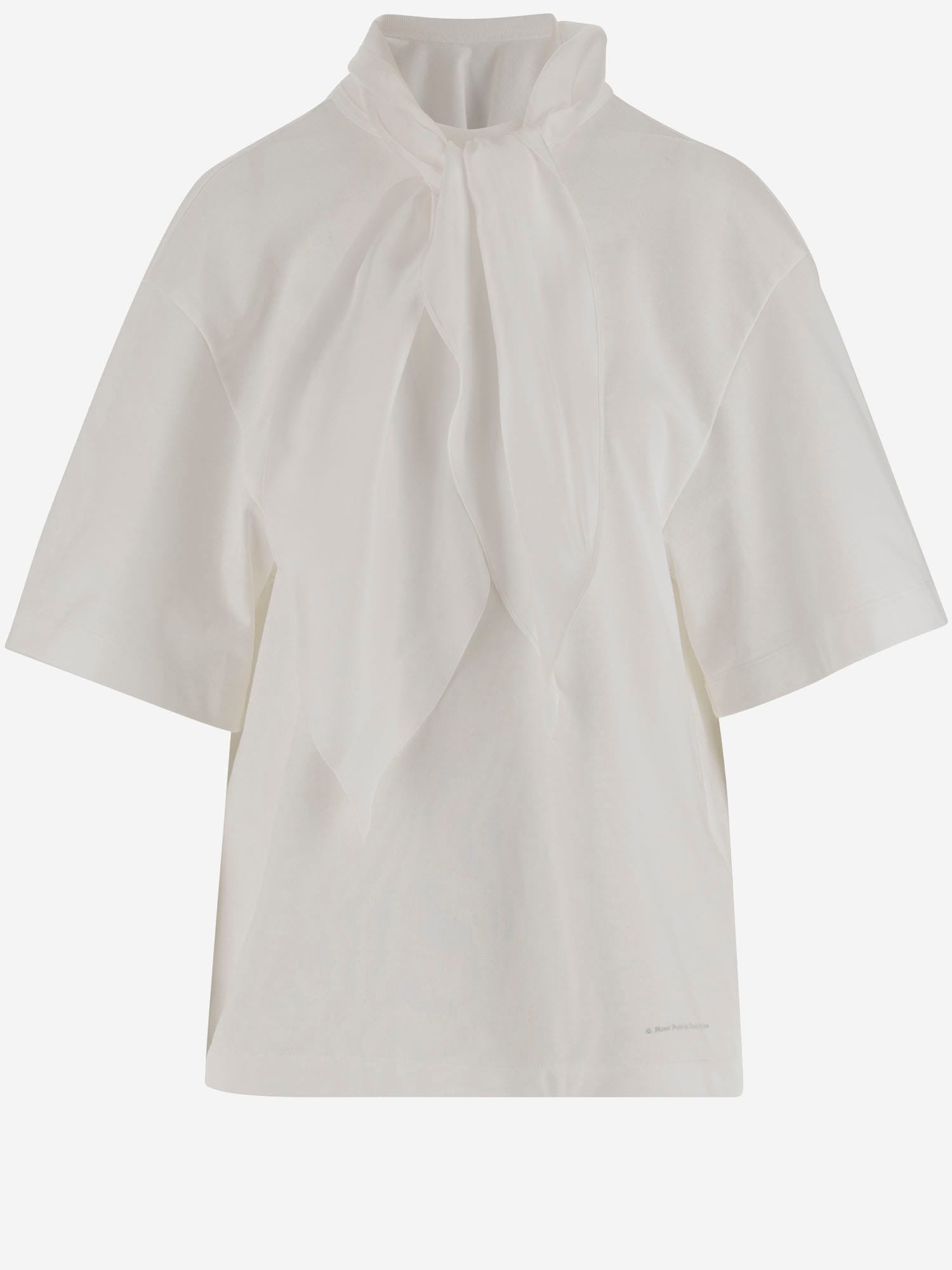 Carven Cotton Top With Bow