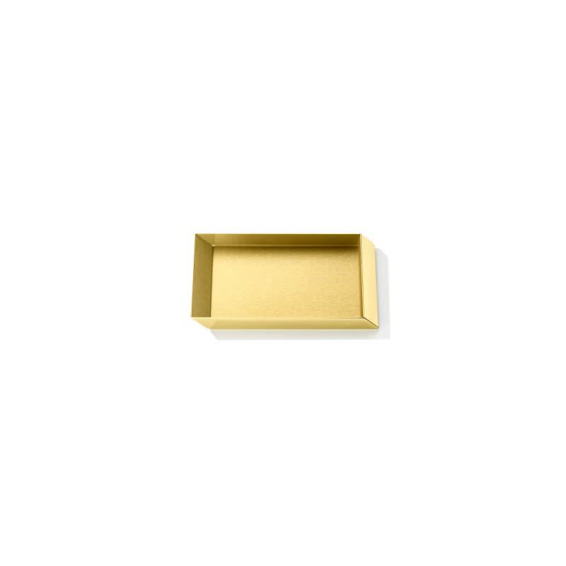 Ghidini 1961 Axonometry - Rectangular Small Tray Polished Brass