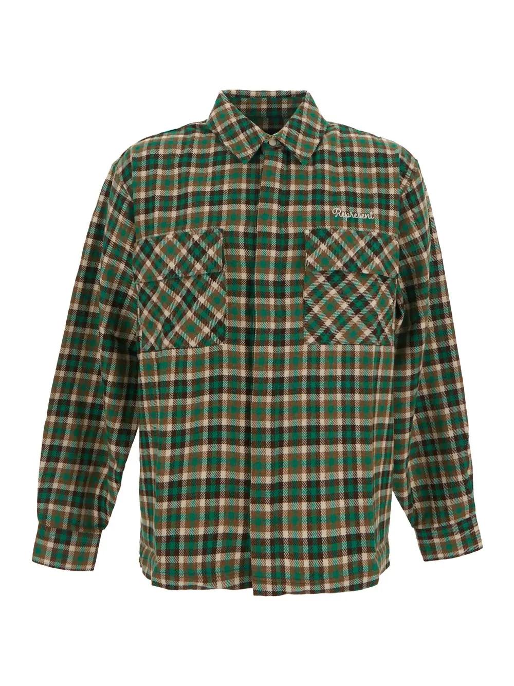 REPRESENT Long Sleeve Flannel Shirt Shirt