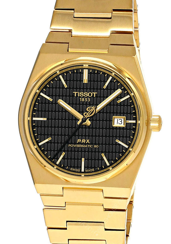TISSOT PRX Damian Lillard Special Edition 40MM AUTO SS YLW Gold Men's Watch T137.407.33.051.00 / T1374073305100