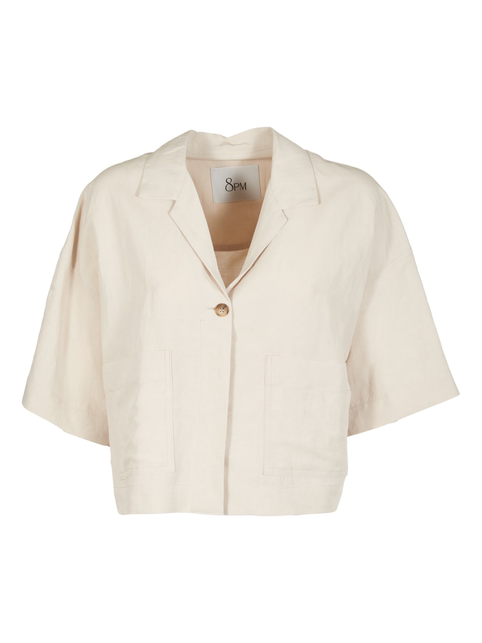 8PM Cropped One-buttoned Blazer