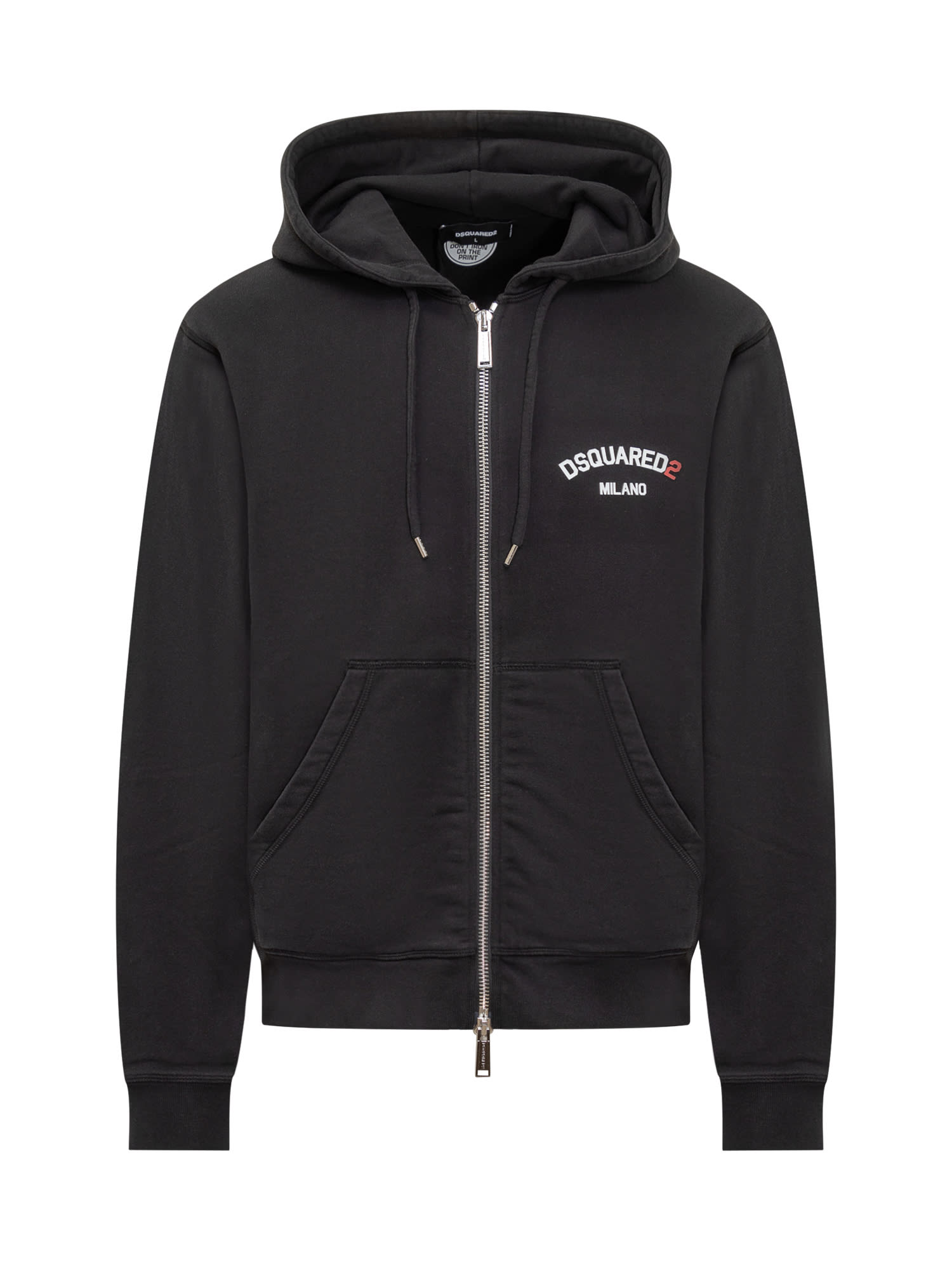 Dsquared2 Sweatshirt With Hood And Zip And Logo