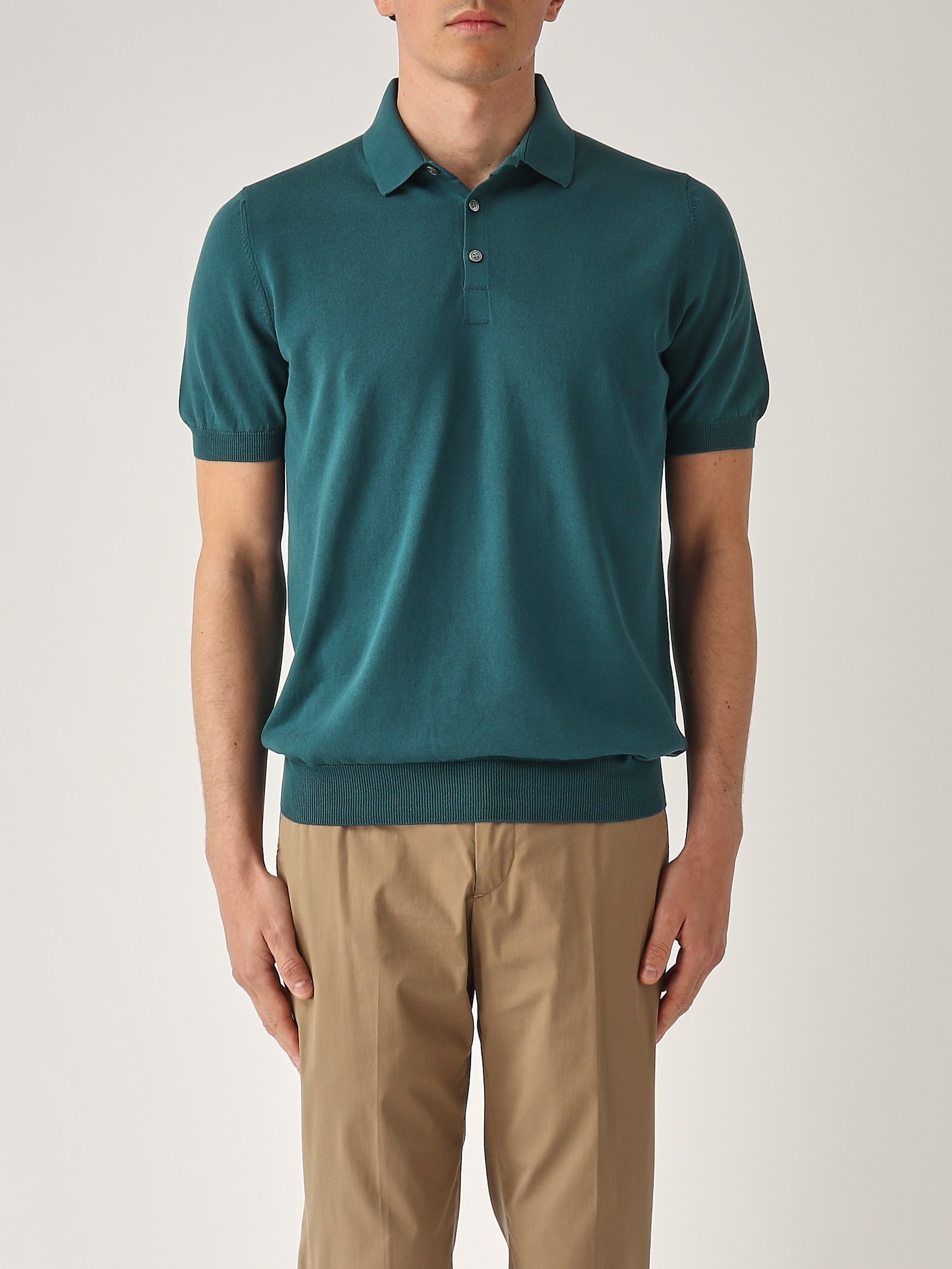 Gran Sasso Polo M/c 3 Bottoni Con Balza In Fresh Cotton Polo