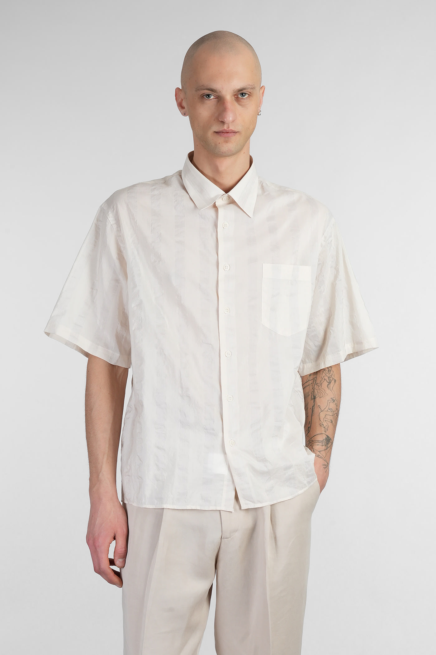 costumein Eric Shirt In Beige Cotton