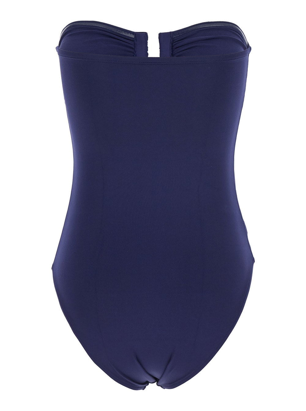 Eres cassiopee Blue One-piece Swimsuit With Back Neckline In Tech Fabric Woman