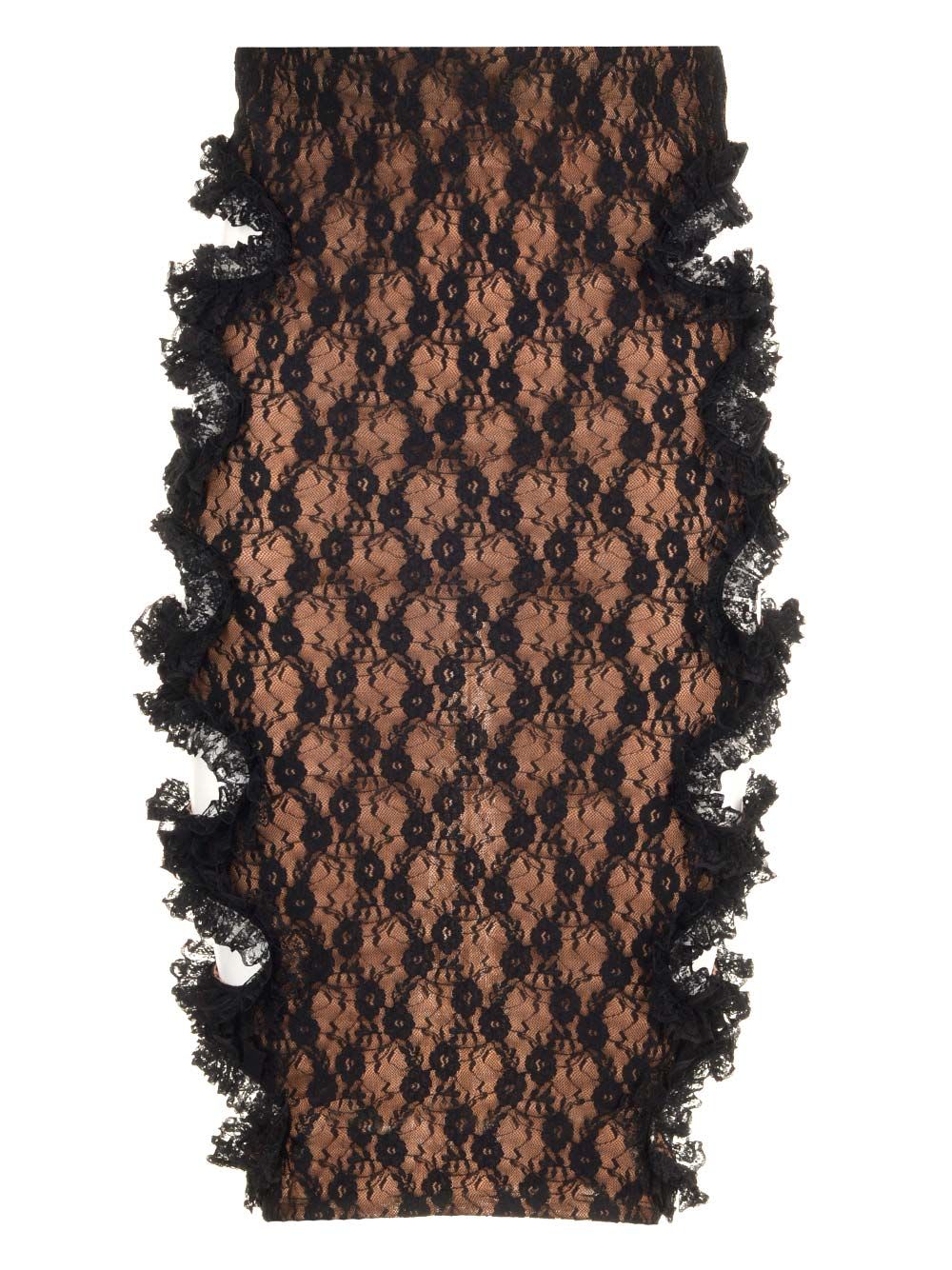 self-portrait Lace Cut Out Midi Skirt