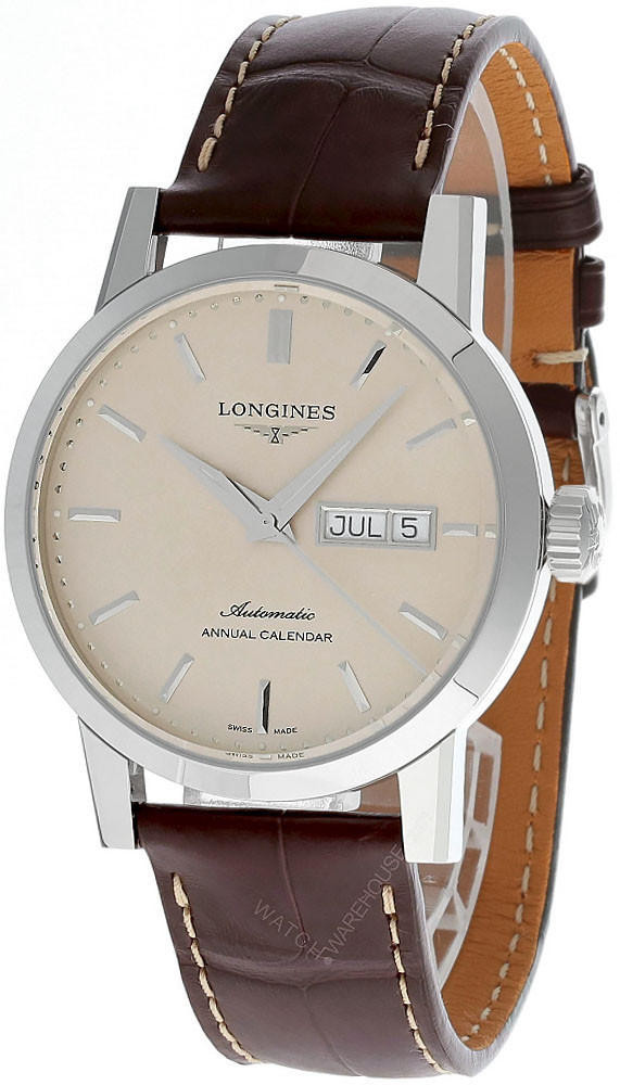LONGINES 1832 AUTO 40MM Beige Dial Leather Men's Watch L4.827.4.92.2 / L48274922