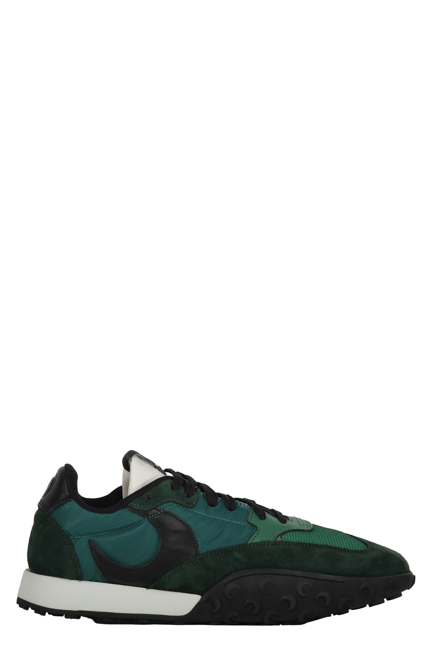 Marine Serre Leather And Suede Inserts Sneakers