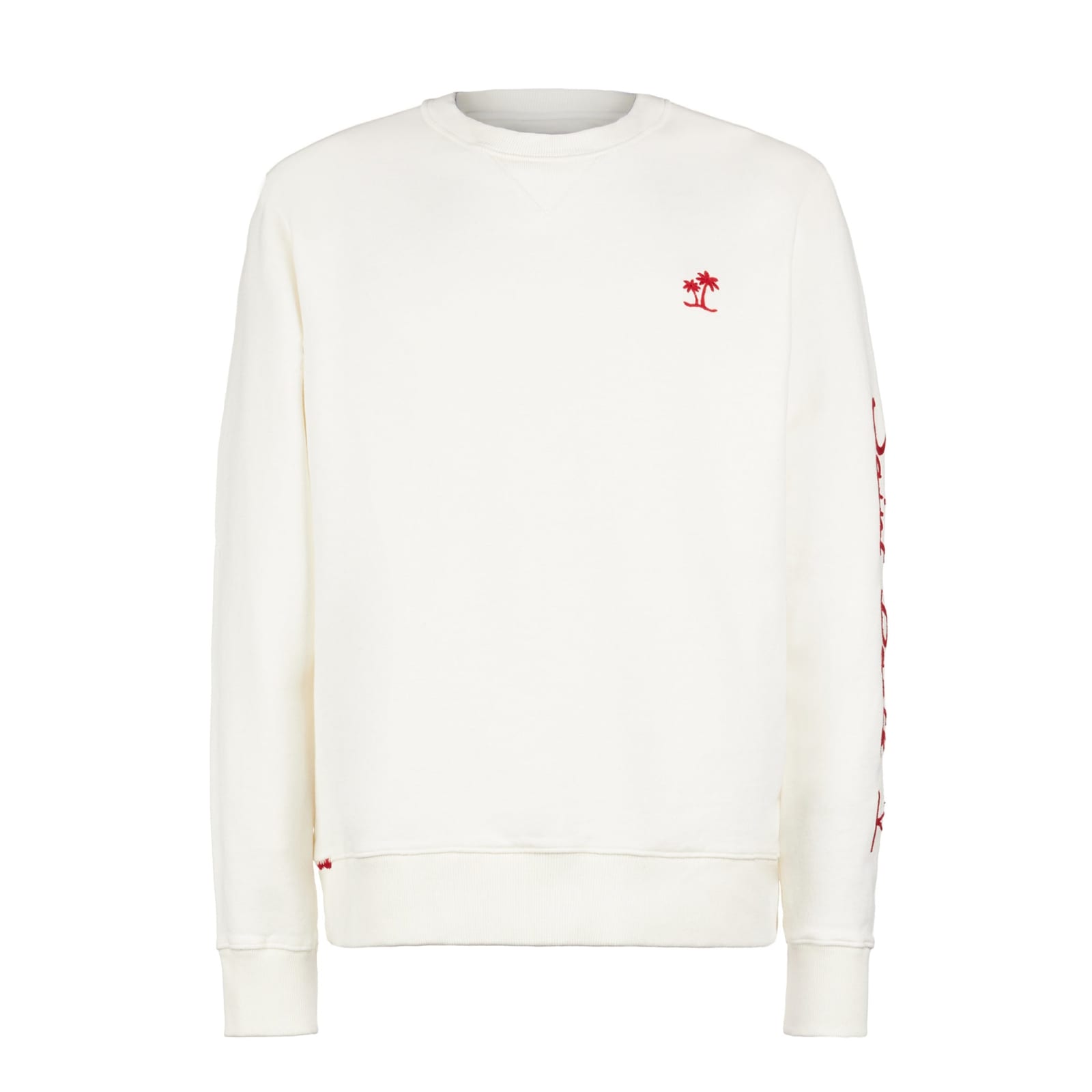 MC2 Saint Barth Man White Sweatshirt With Saint Barth Embroidery