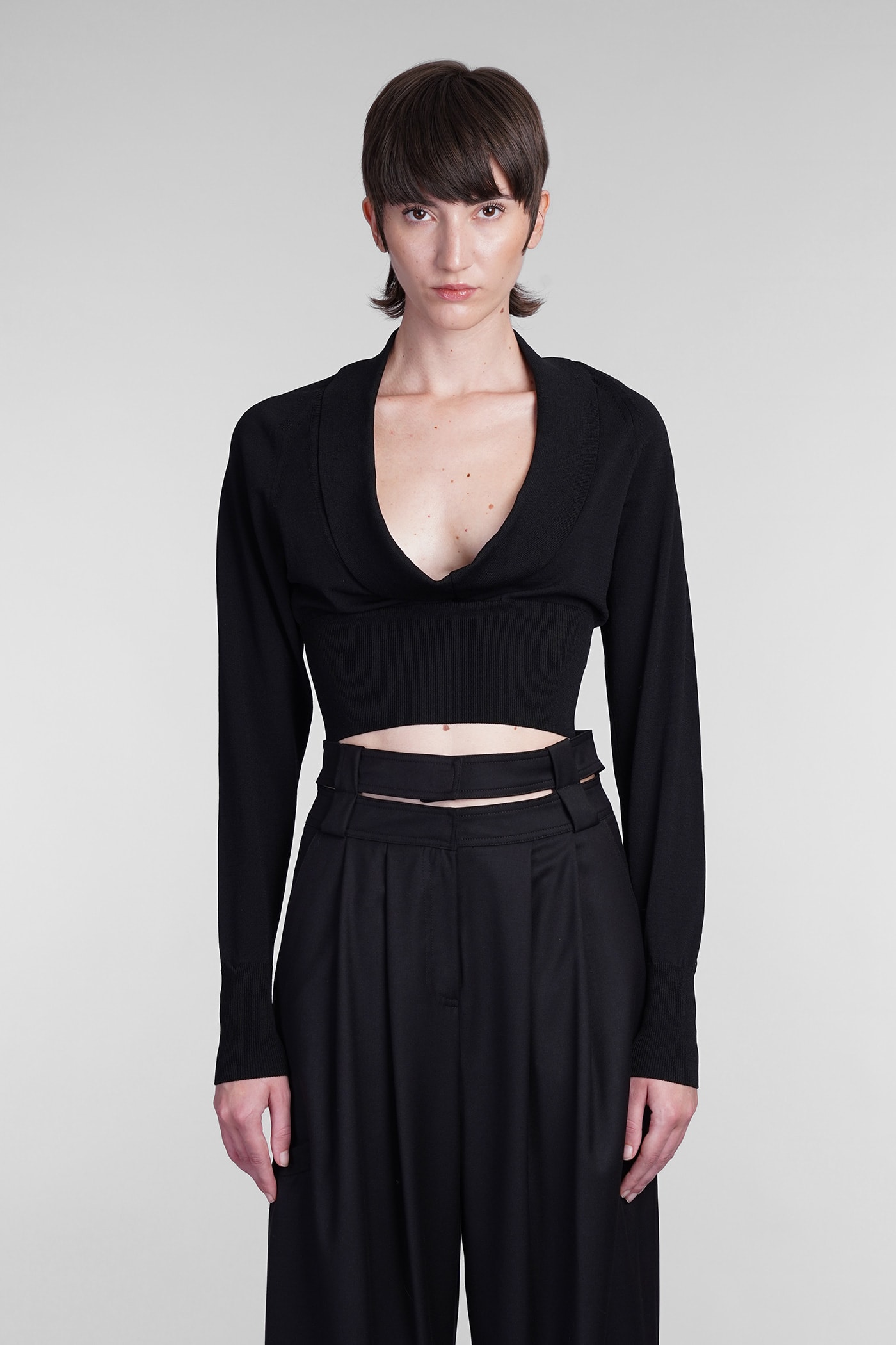 ANDREĀDAMO Topwear In Black Viscose