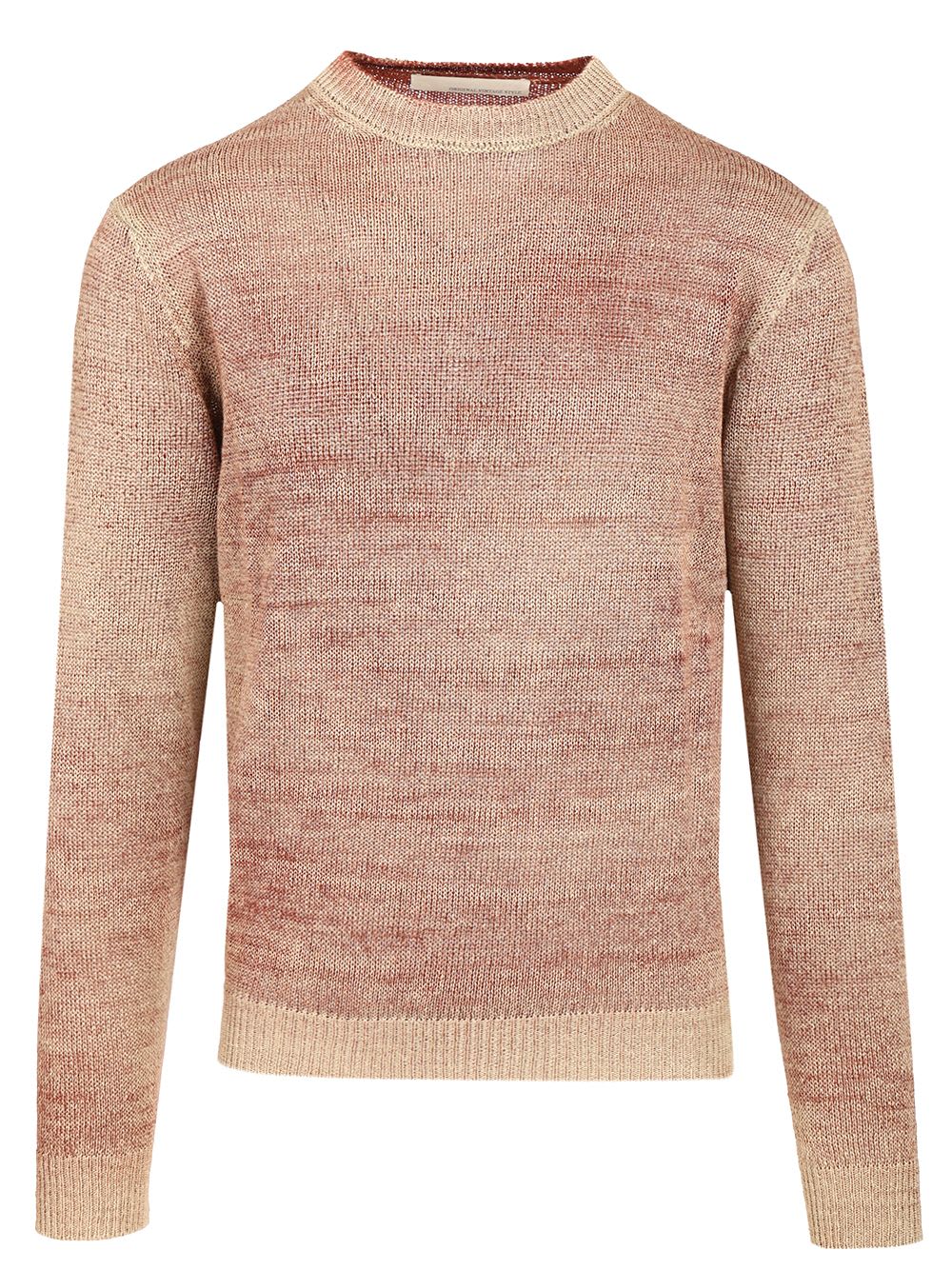 Original Vintage Style Heavy Linen Crewneck Sweater