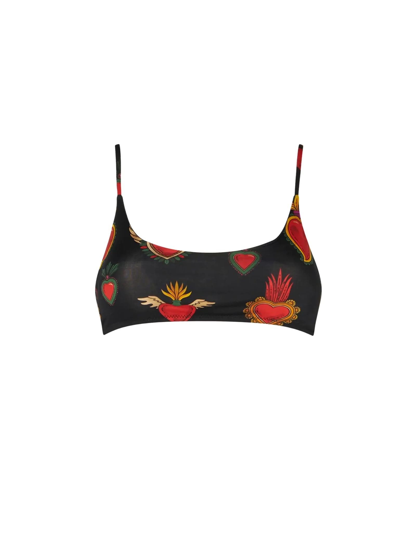 MC2 Saint Barth Sacred Hearts Print Bralette