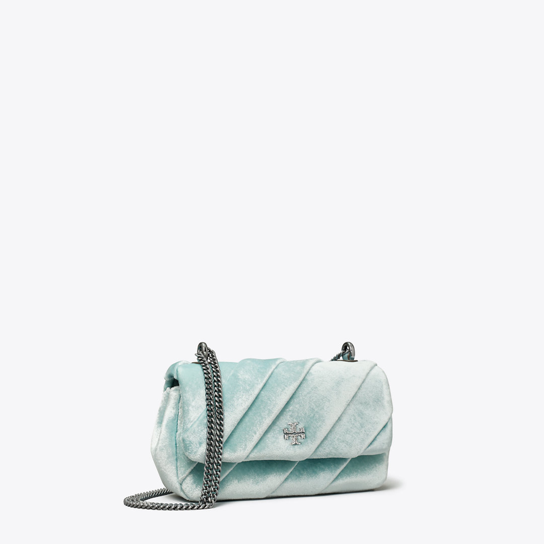 Tory Burch Mini Kira Draped Velvet Flap Bag