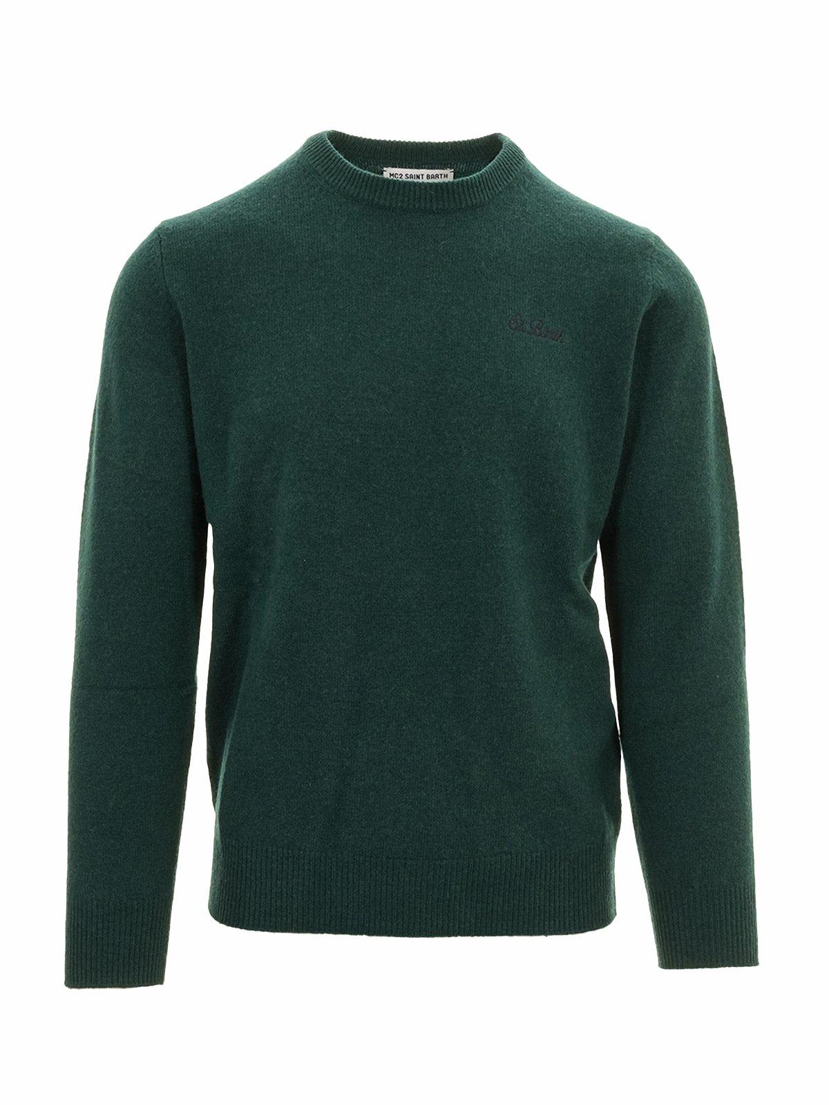 MC2 Saint Barth Logo Embroidered Crewneck Jumper Sweater