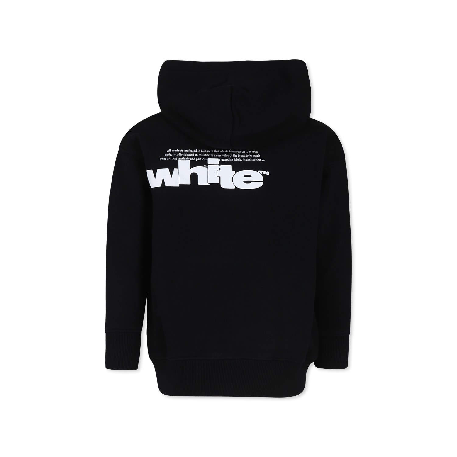 Off-White Black Sweatshirt For Boy With Logo