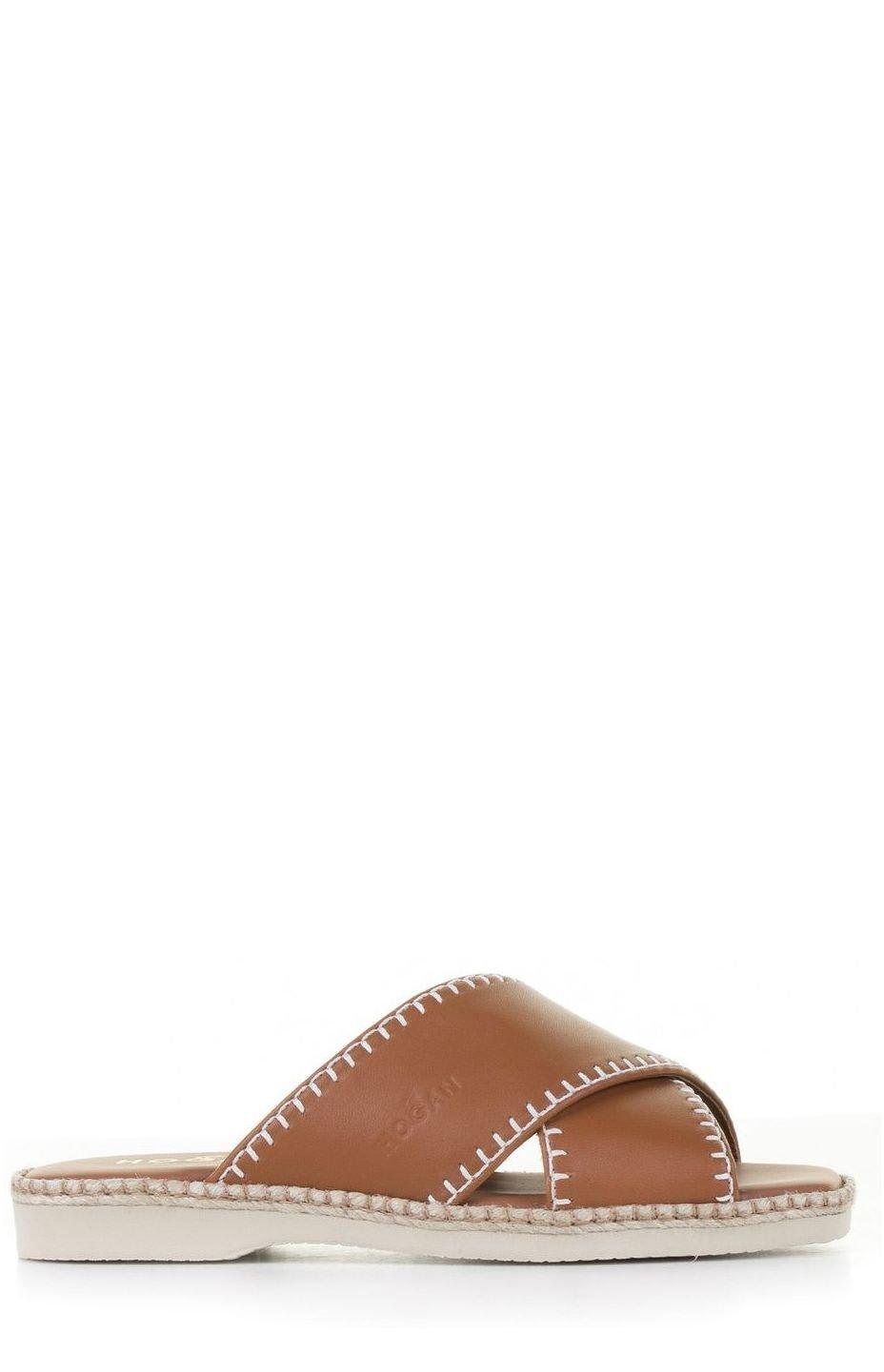 Hogan Crossover Strap Open-toe Sandals