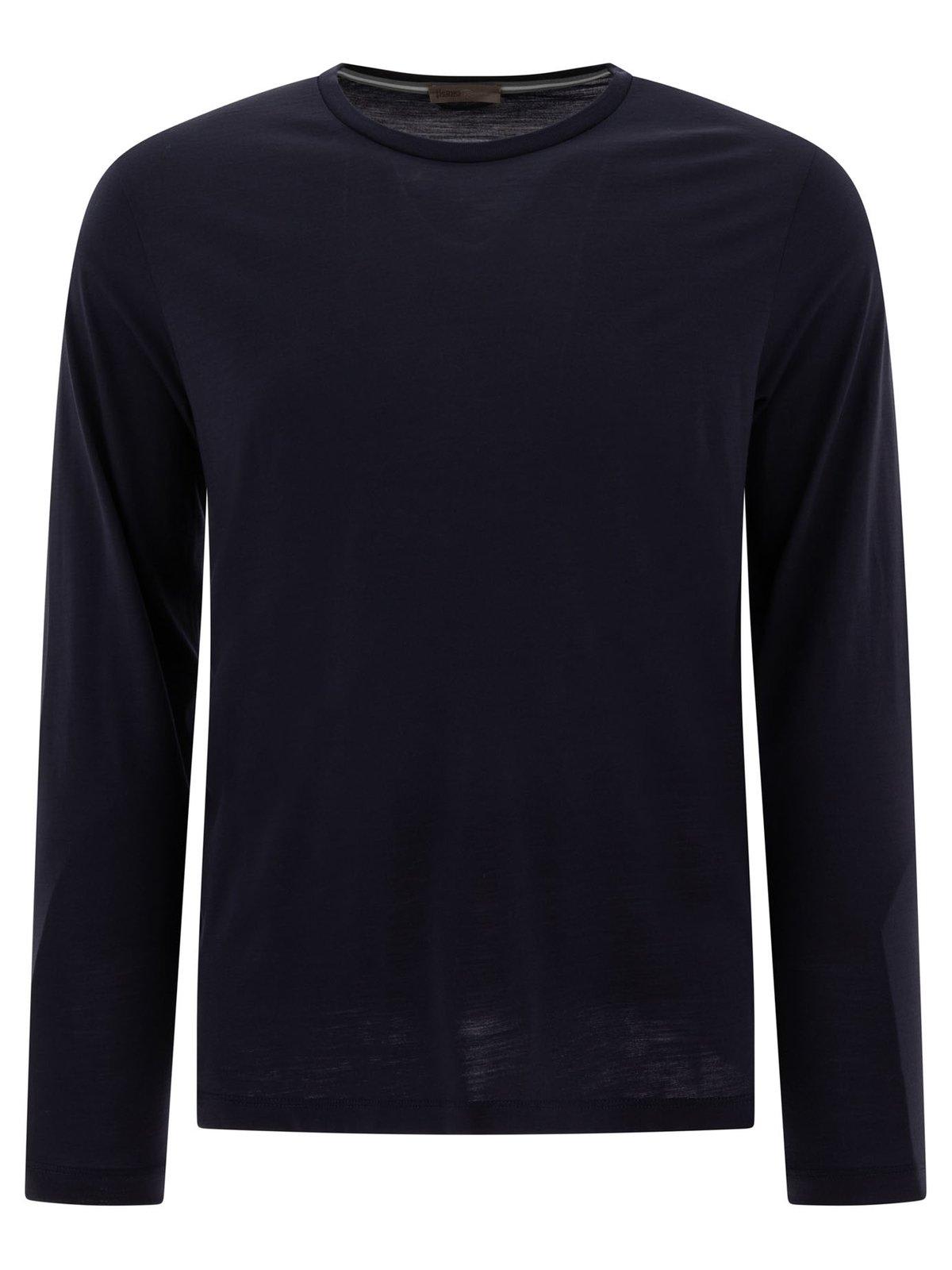 Herno Long-sleeved Crewneck Knitted T-shirt