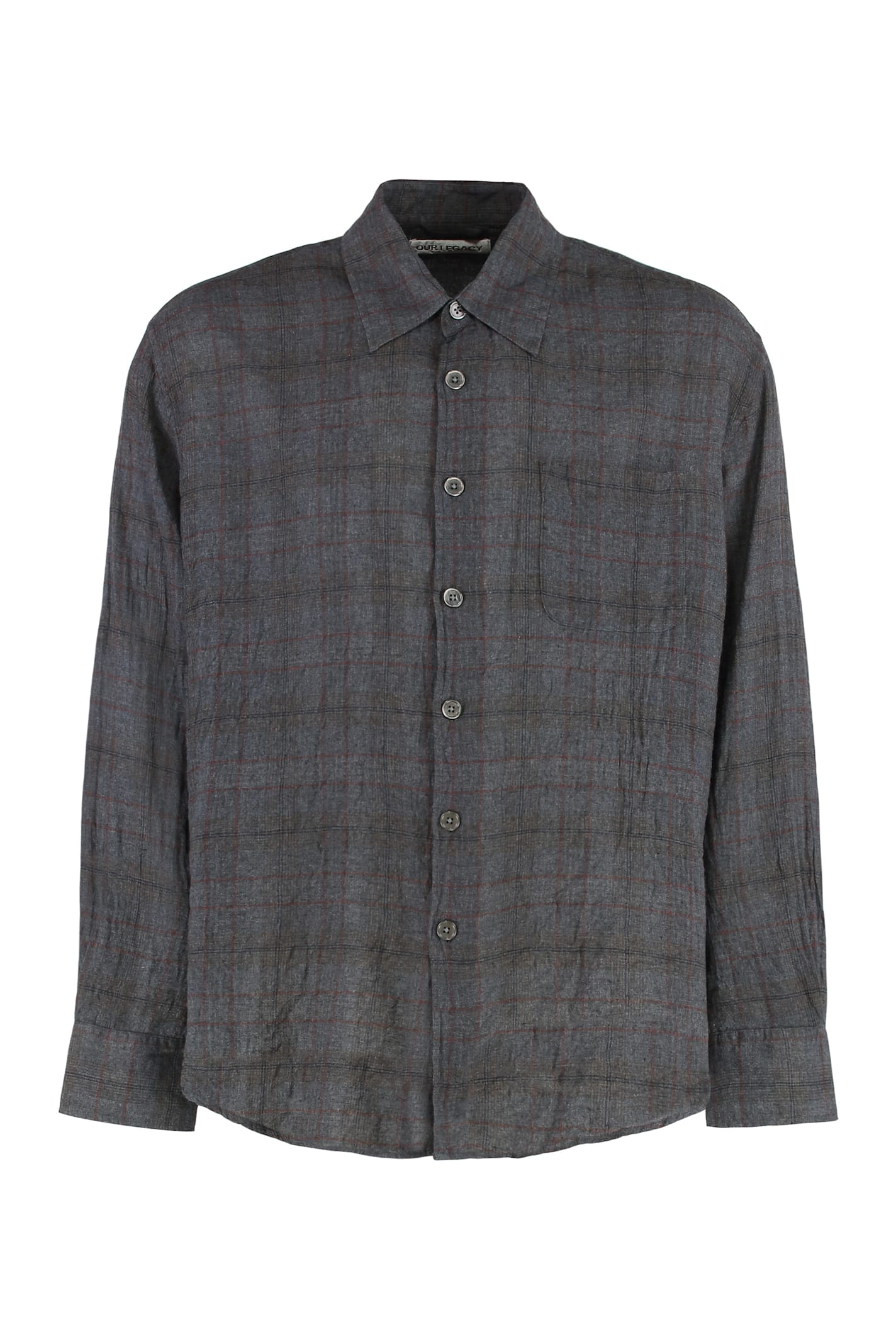 Our Legacy Above Checked Cotton Blend Shirt